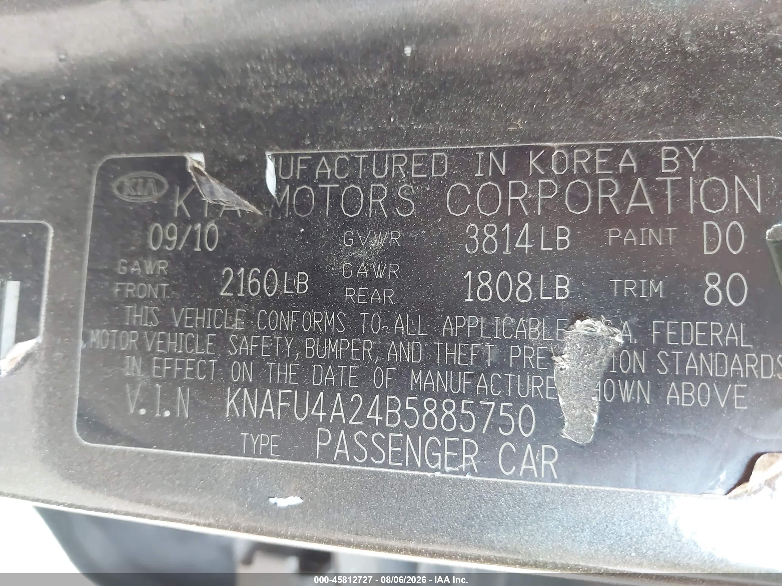 2011 Kia Forte Ex Gray vin: KNAFU4A24B5885750