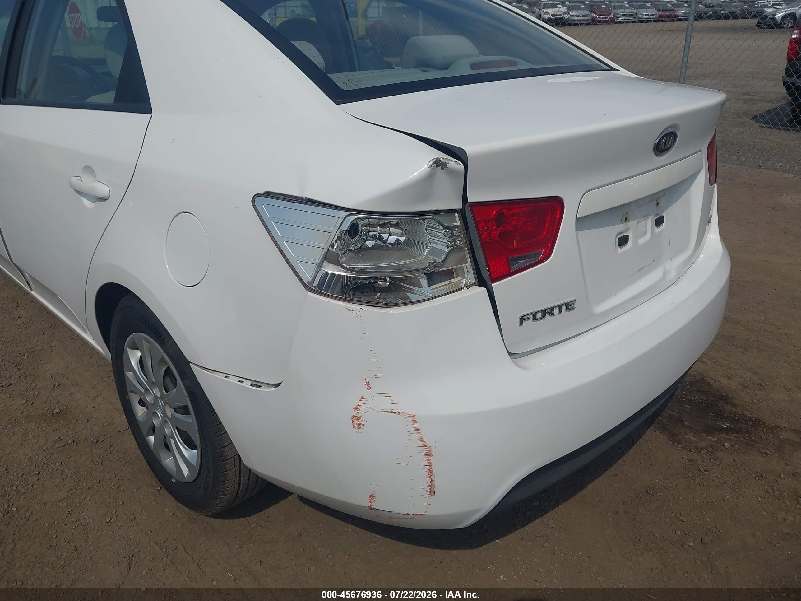 2010 Kia Forte Ex White vin: KNAFU4A25A5123753