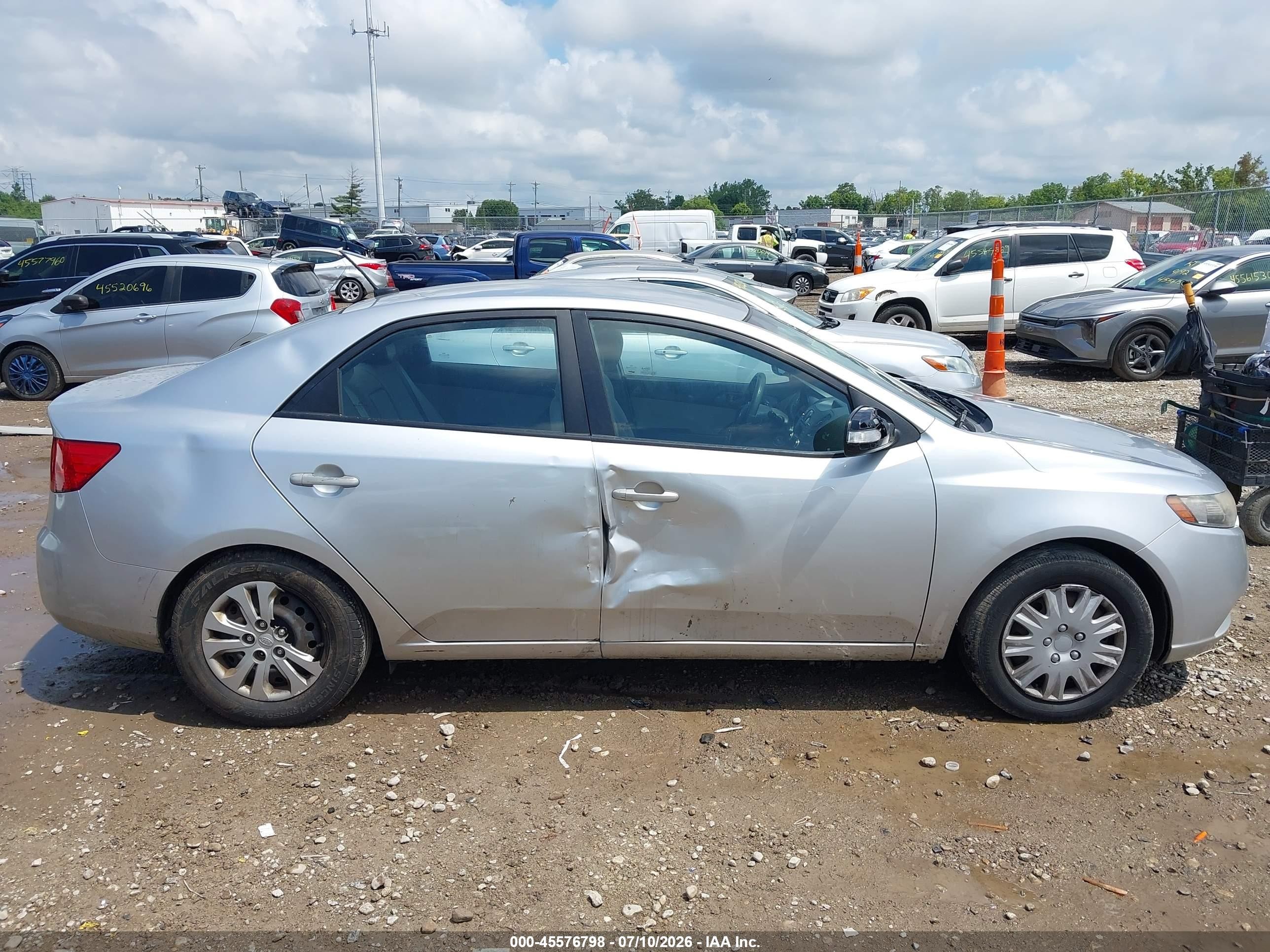 2010 Kia Forte Ex Silver vin: KNAFU4A25A5274916
