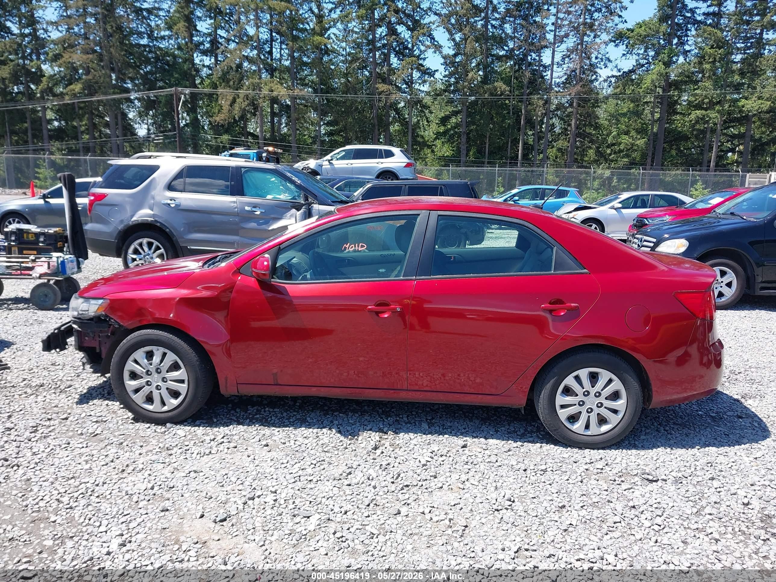 2012 Kia Forte Ex Red vin: KNAFU4A25C5499811