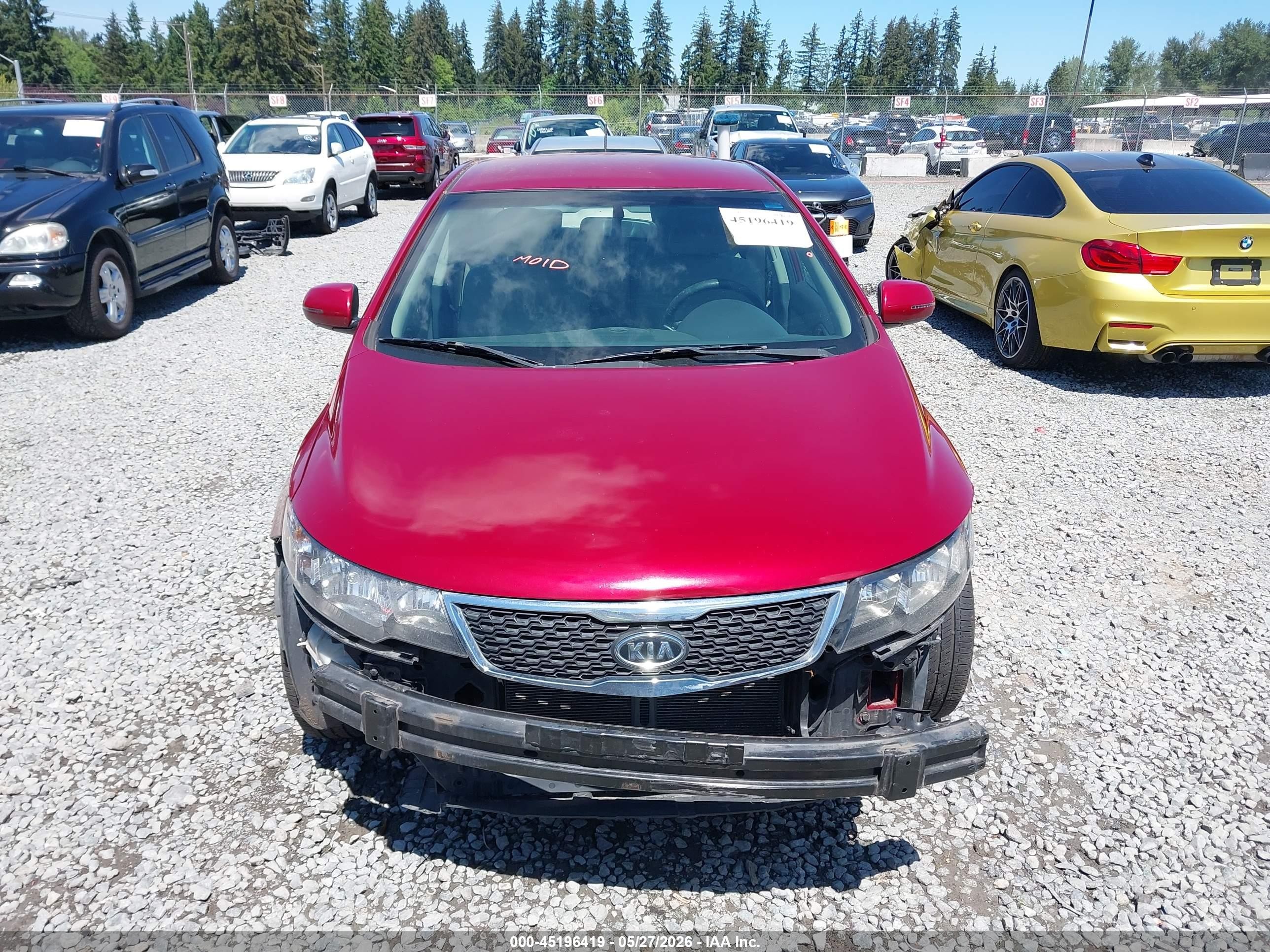 2012 Kia Forte Ex Red vin: KNAFU4A25C5499811