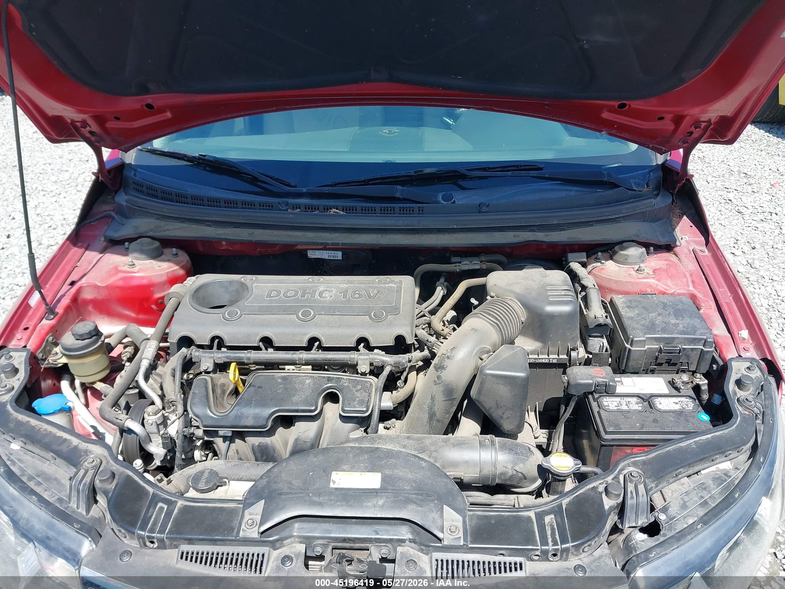 2012 Kia Forte Ex Red vin: KNAFU4A25C5499811