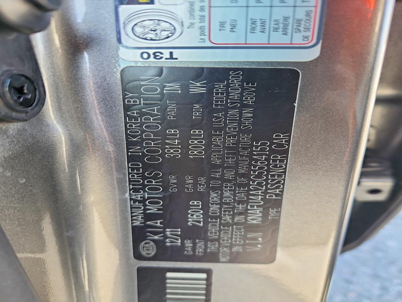 2012 Kia Forte Ex Gray vin: KNAFU4A25C5564155