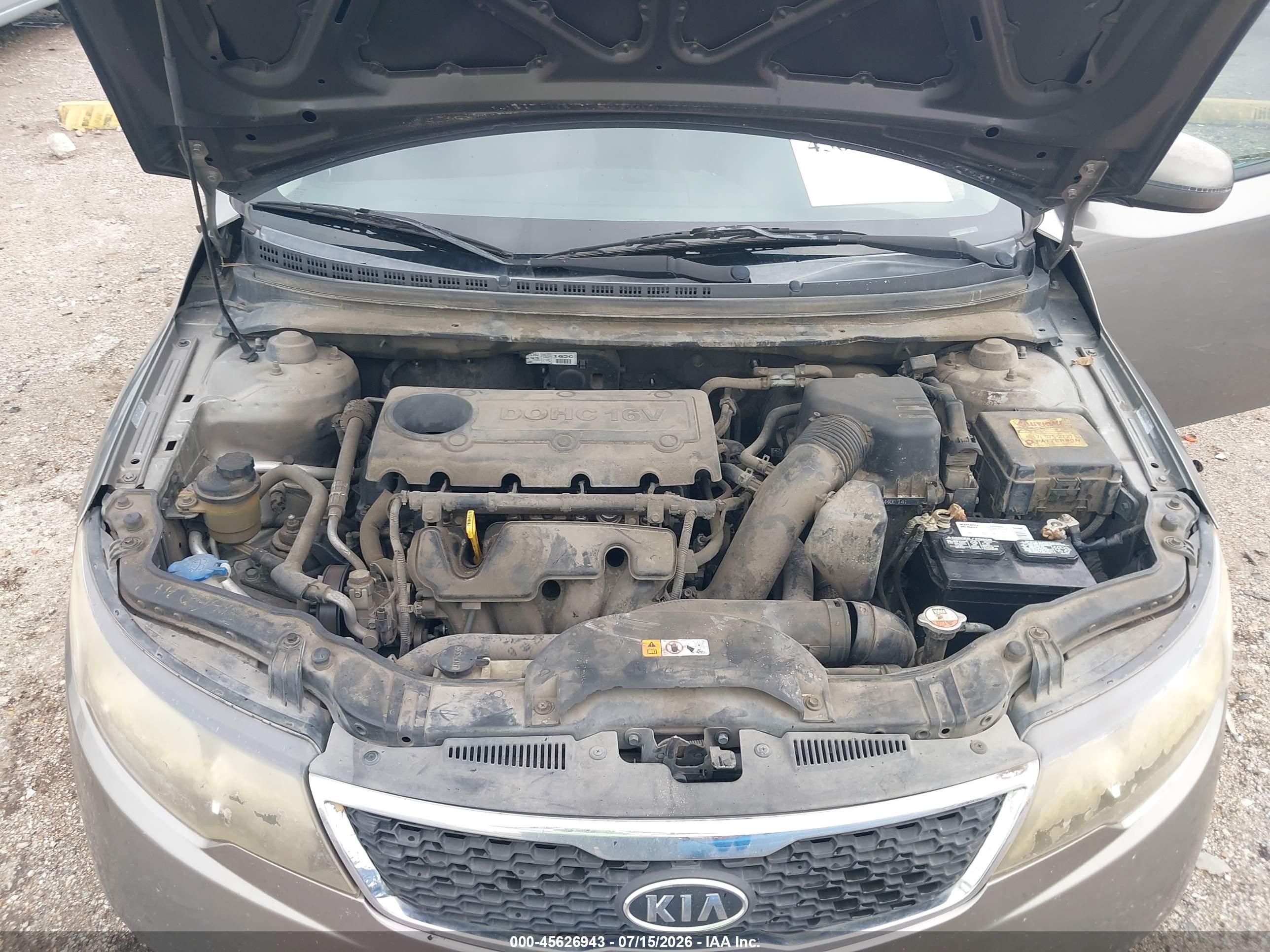 2013 Kia Forte Ex Gray vin: KNAFU4A25D5654214