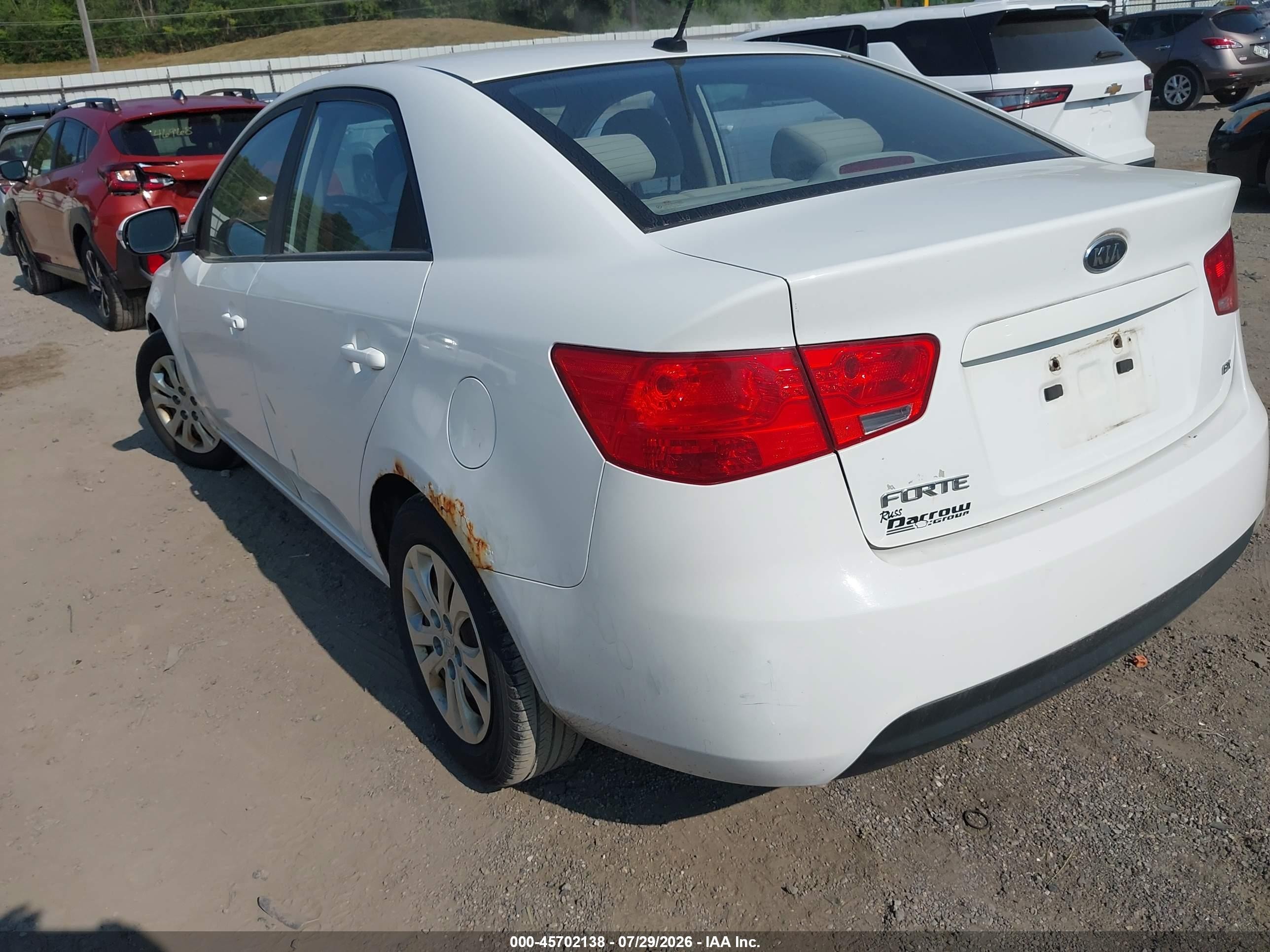 2010 Kia Forte Ex Белый vin: KNAFU4A26A5069122