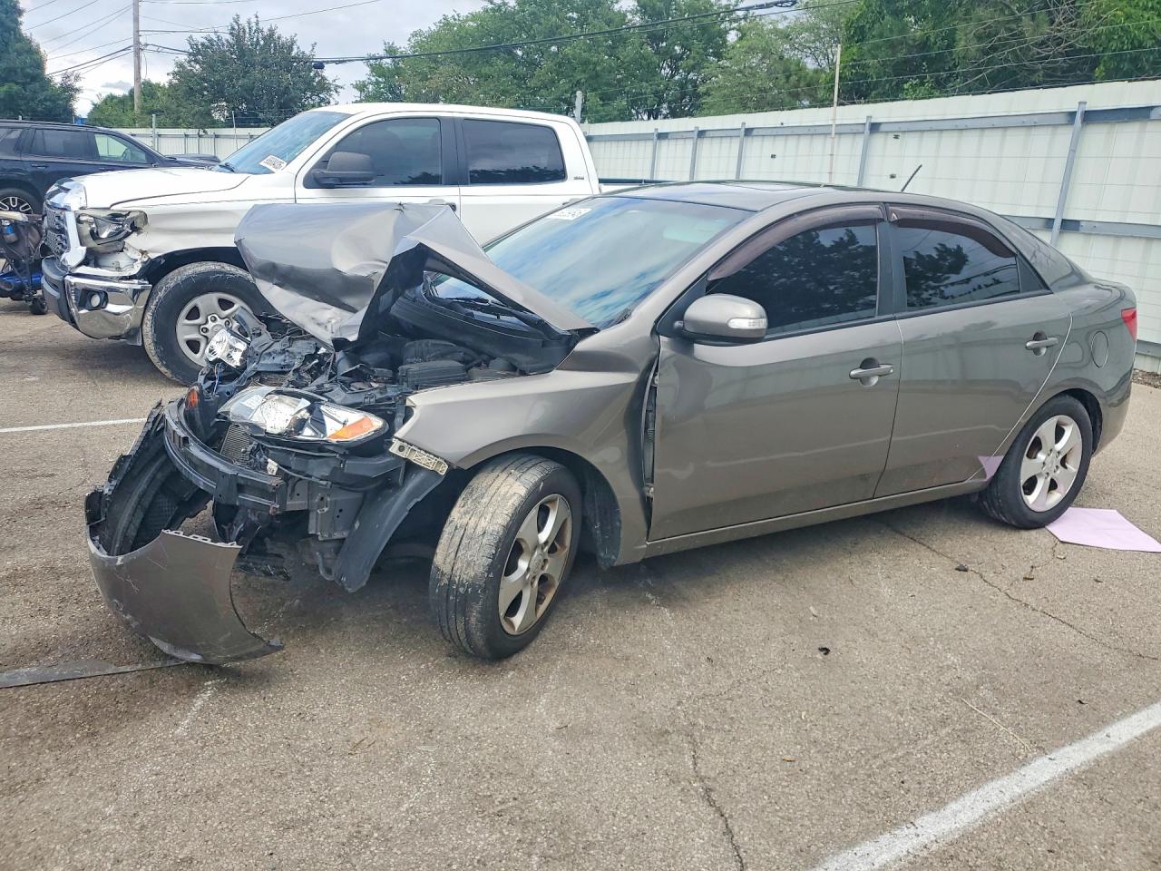 2010 Kia Forte Ex Gray vin: KNAFU4A26A5110056