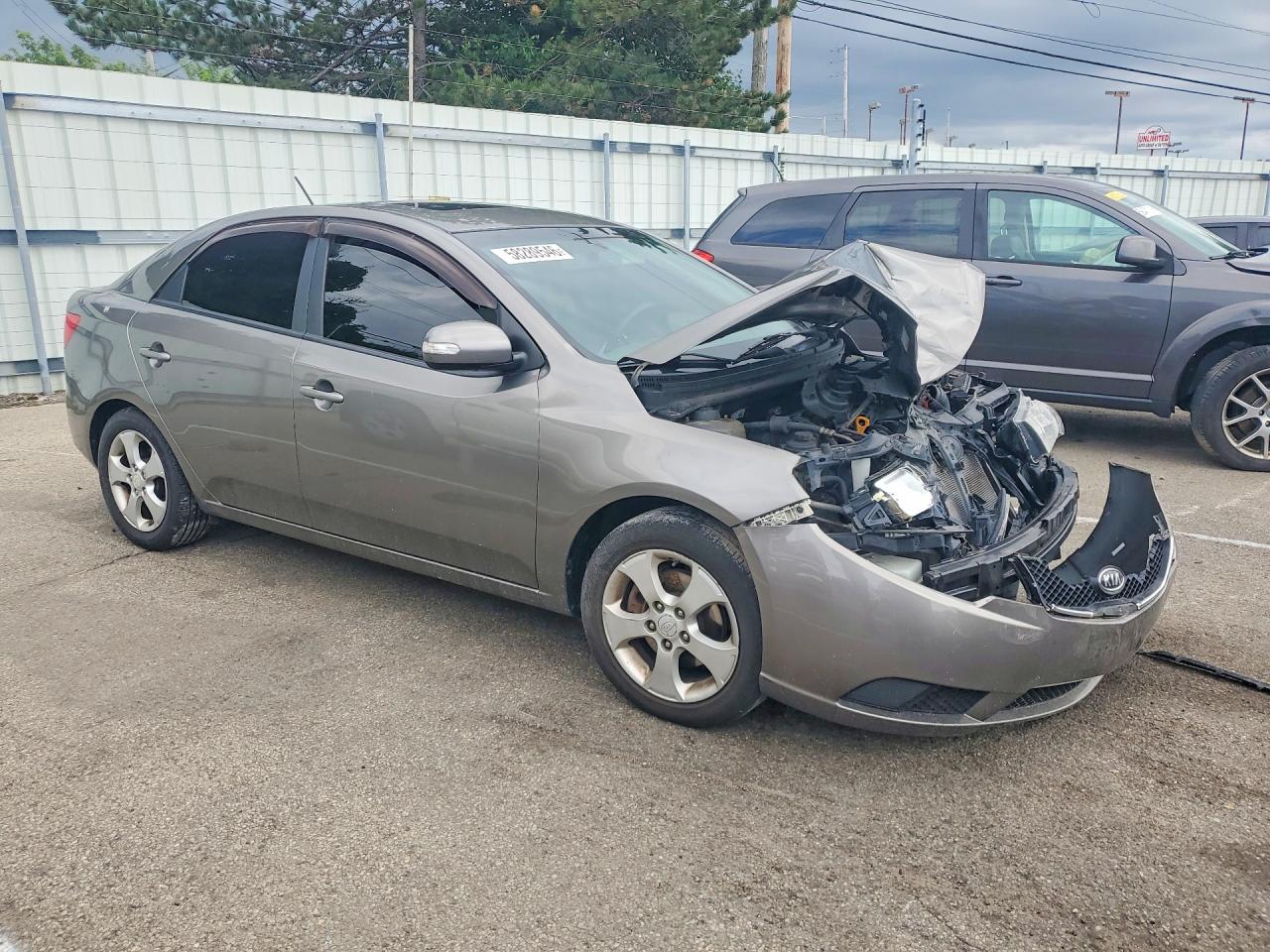 2010 Kia Forte Ex Gray vin: KNAFU4A26A5110056