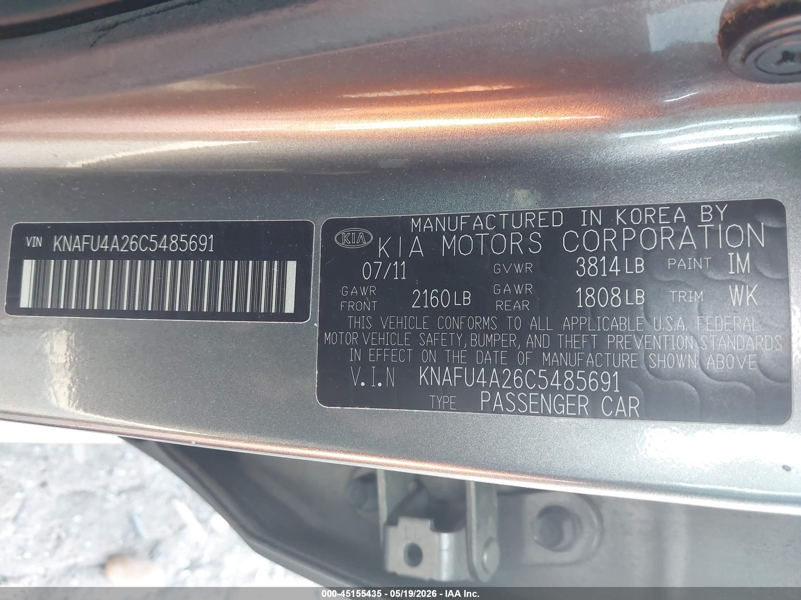 2012 Kia Forte Ex Silver vin: KNAFU4A26C5485691