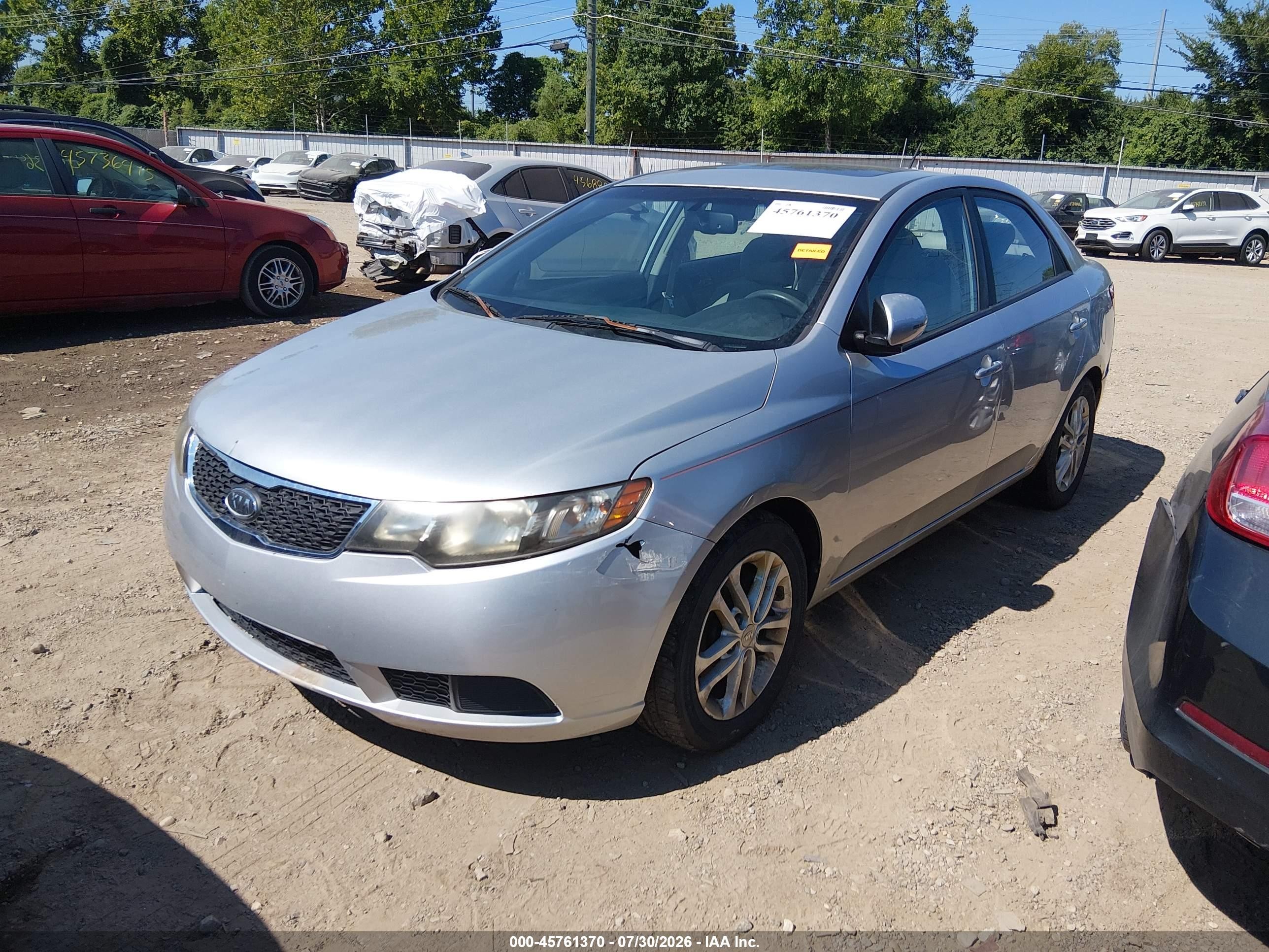 2012 Kia Forte Ex Silver vin: KNAFU4A26C5553200