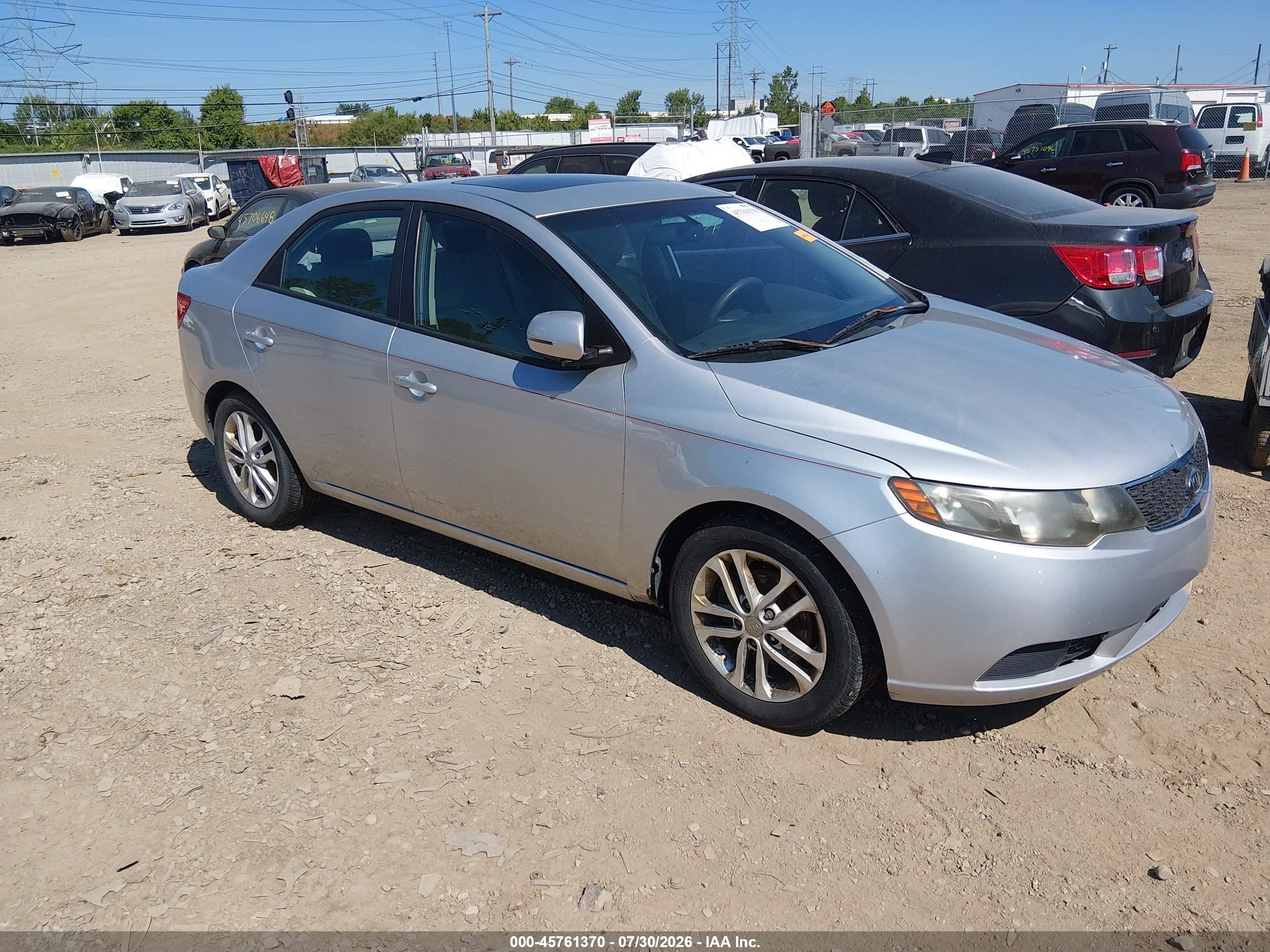 2012 Kia Forte Ex Silver vin: KNAFU4A26C5553200