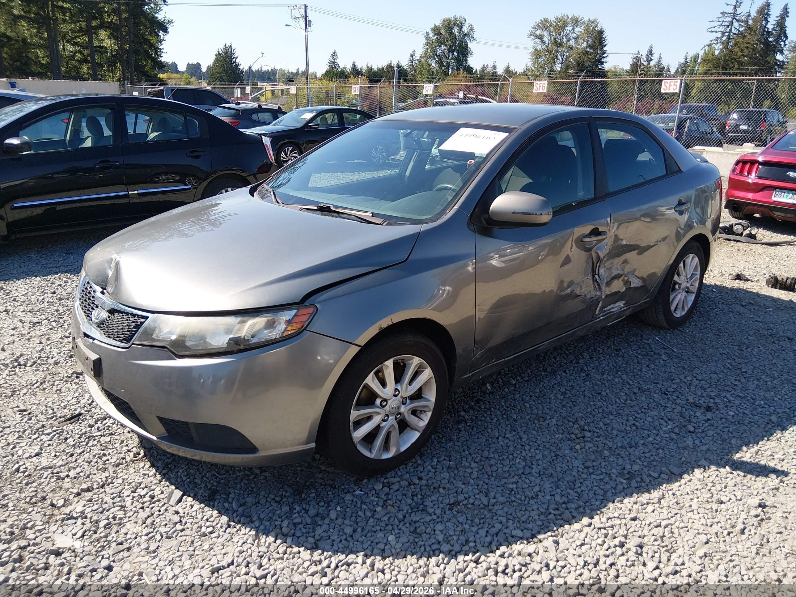 2012 Kia Forte Ex Серый vin: KNAFU4A26C5586875
