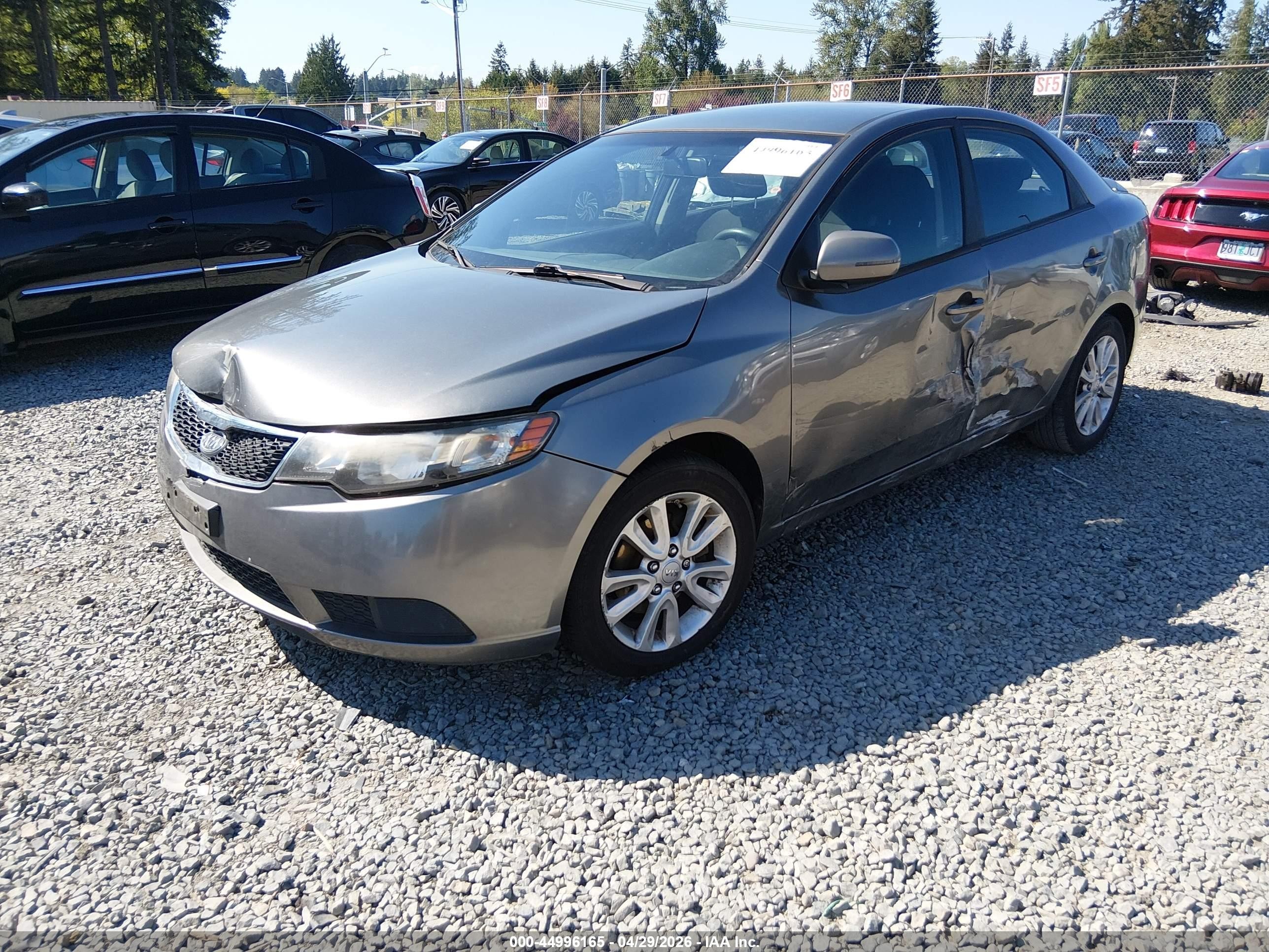 2012 Kia Forte Ex Серый vin: KNAFU4A26C5586875