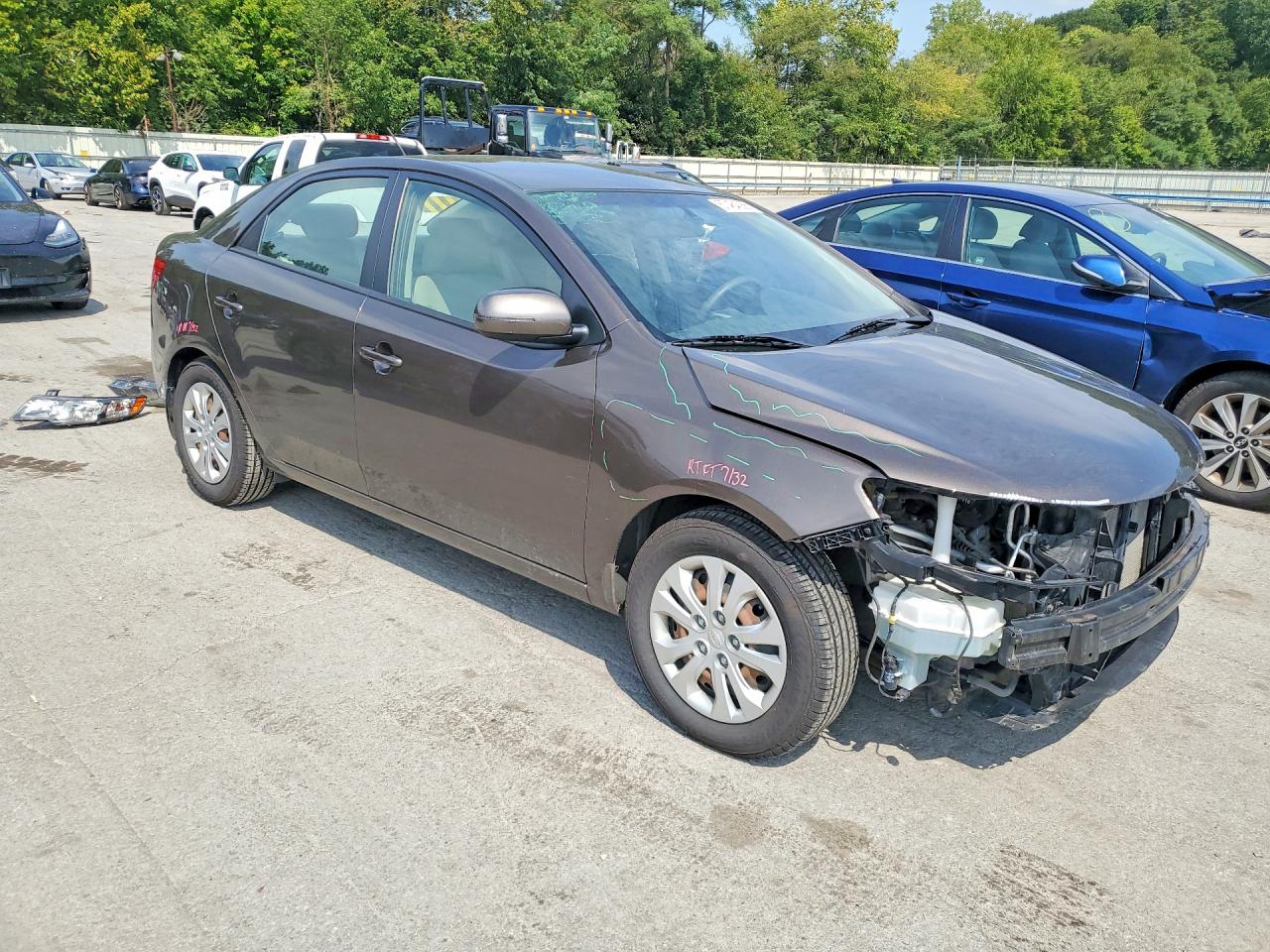 2013 Kia Forte Ex Brown vin: KNAFU4A26D5704117