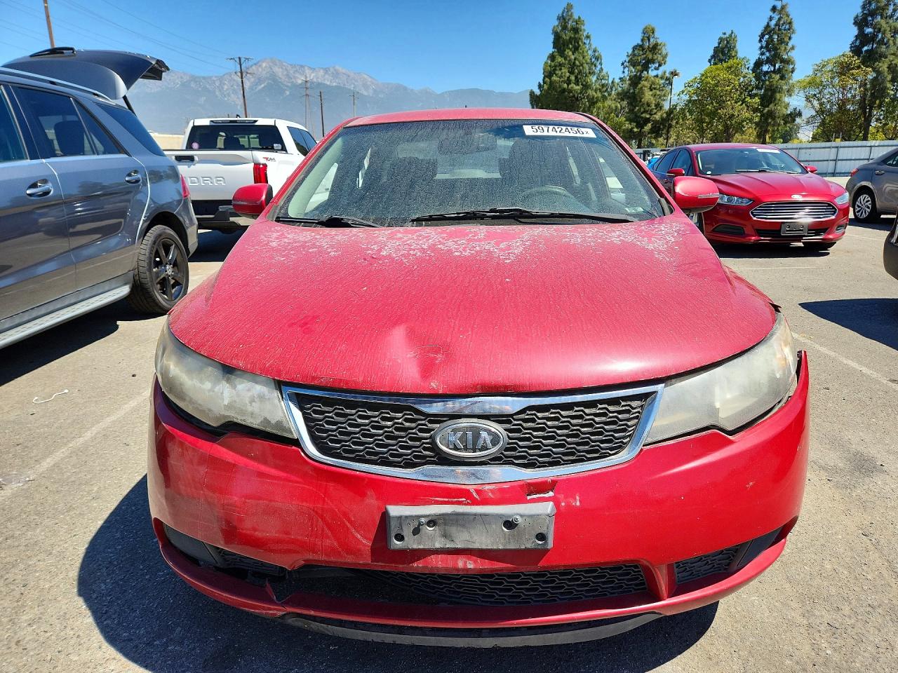2013 Kia Forte Ex Red vin: KNAFU4A26D5740230