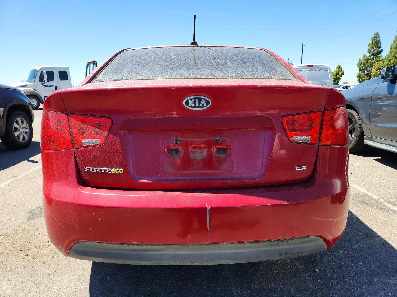 2013 Kia Forte Ex Red vin: KNAFU4A26D5740230