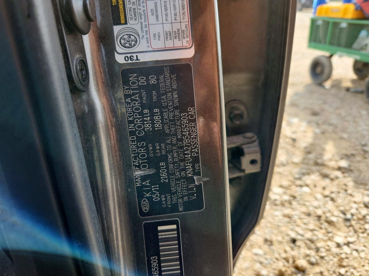 2011 Kia Forte Ex Серый vin: KNAFU4A27B5465903