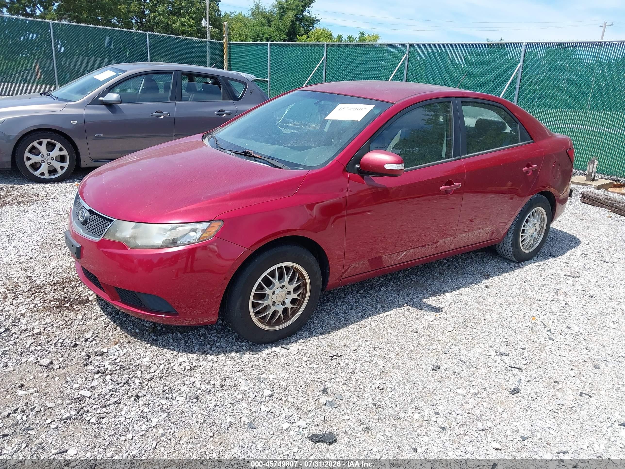 2010 Kia Forte Ex Red vin: KNAFU4A28A5219148