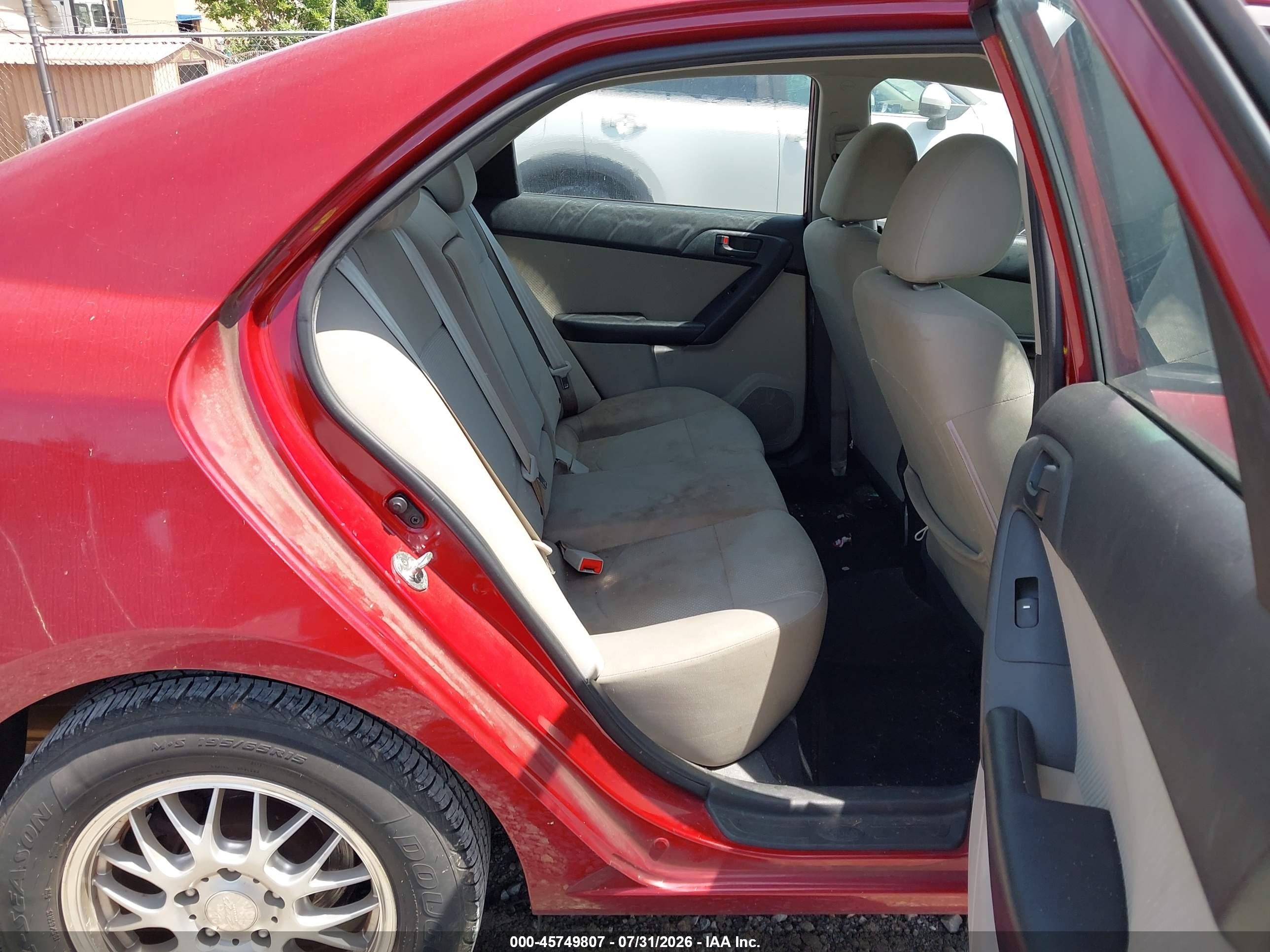 2010 Kia Forte Ex Red vin: KNAFU4A28A5219148