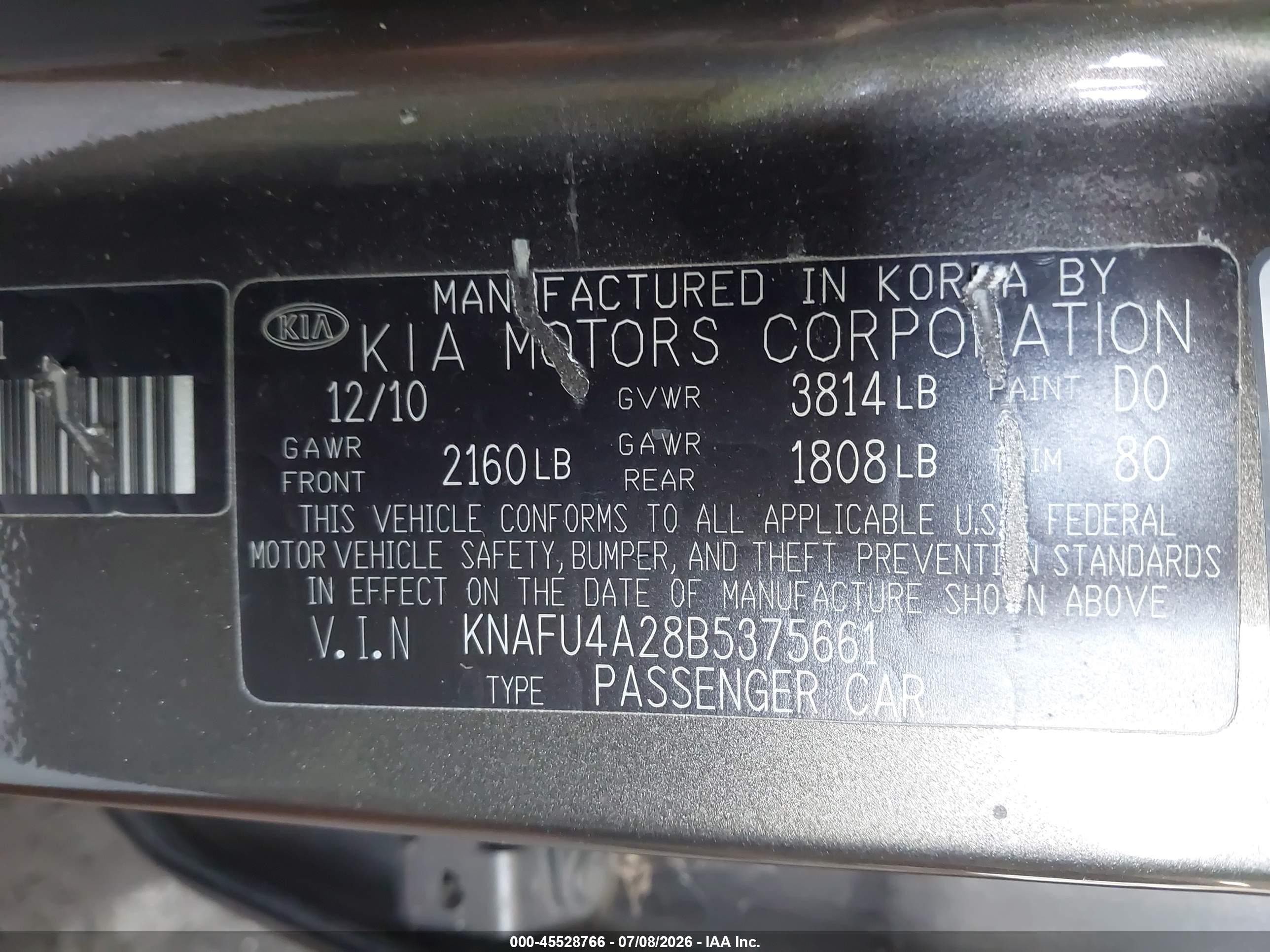2011 Kia Forte Ex Gray vin: KNAFU4A28B5375661