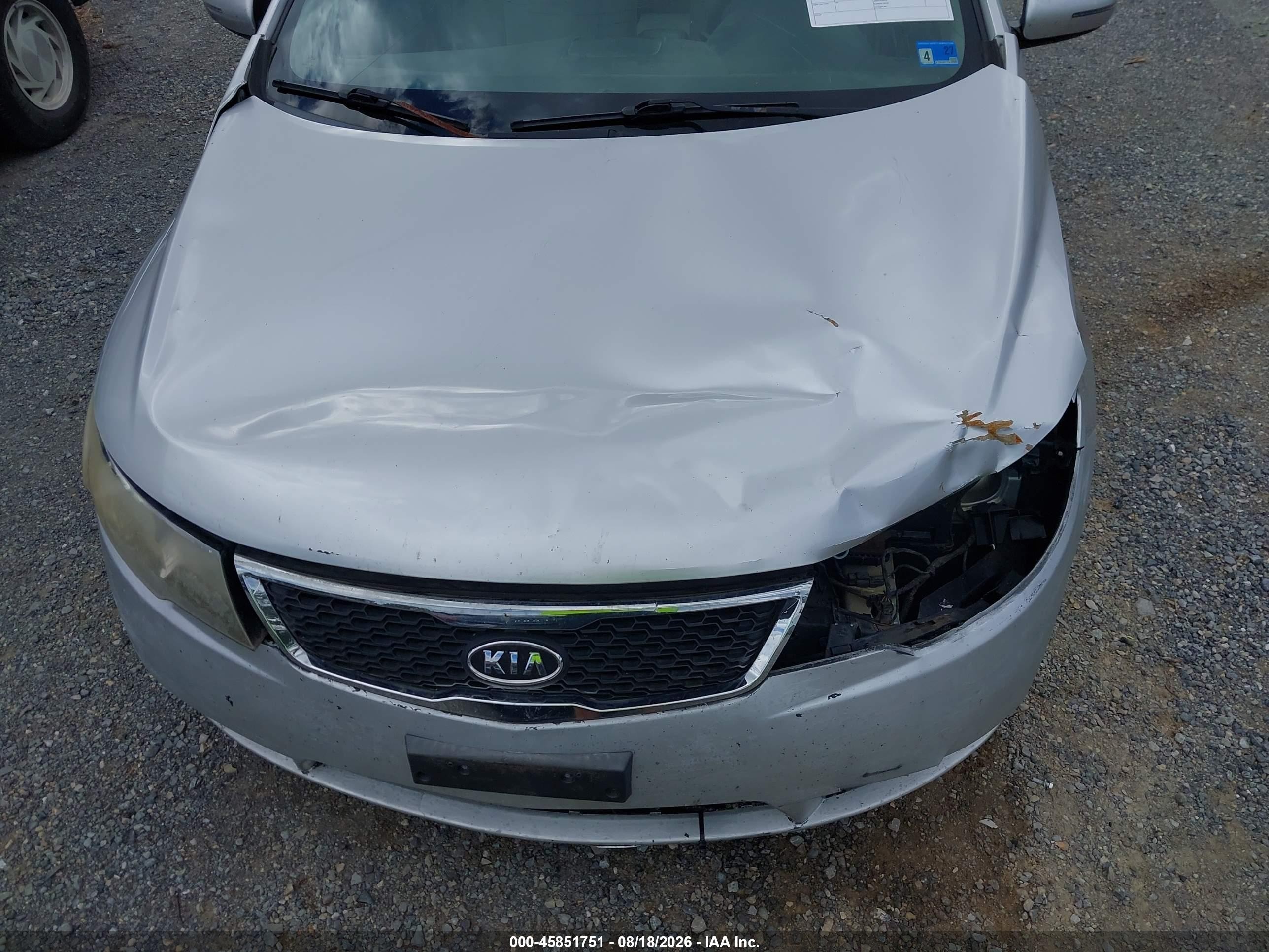 2012 Kia Forte Ex Silver vin: KNAFU4A28C5495199