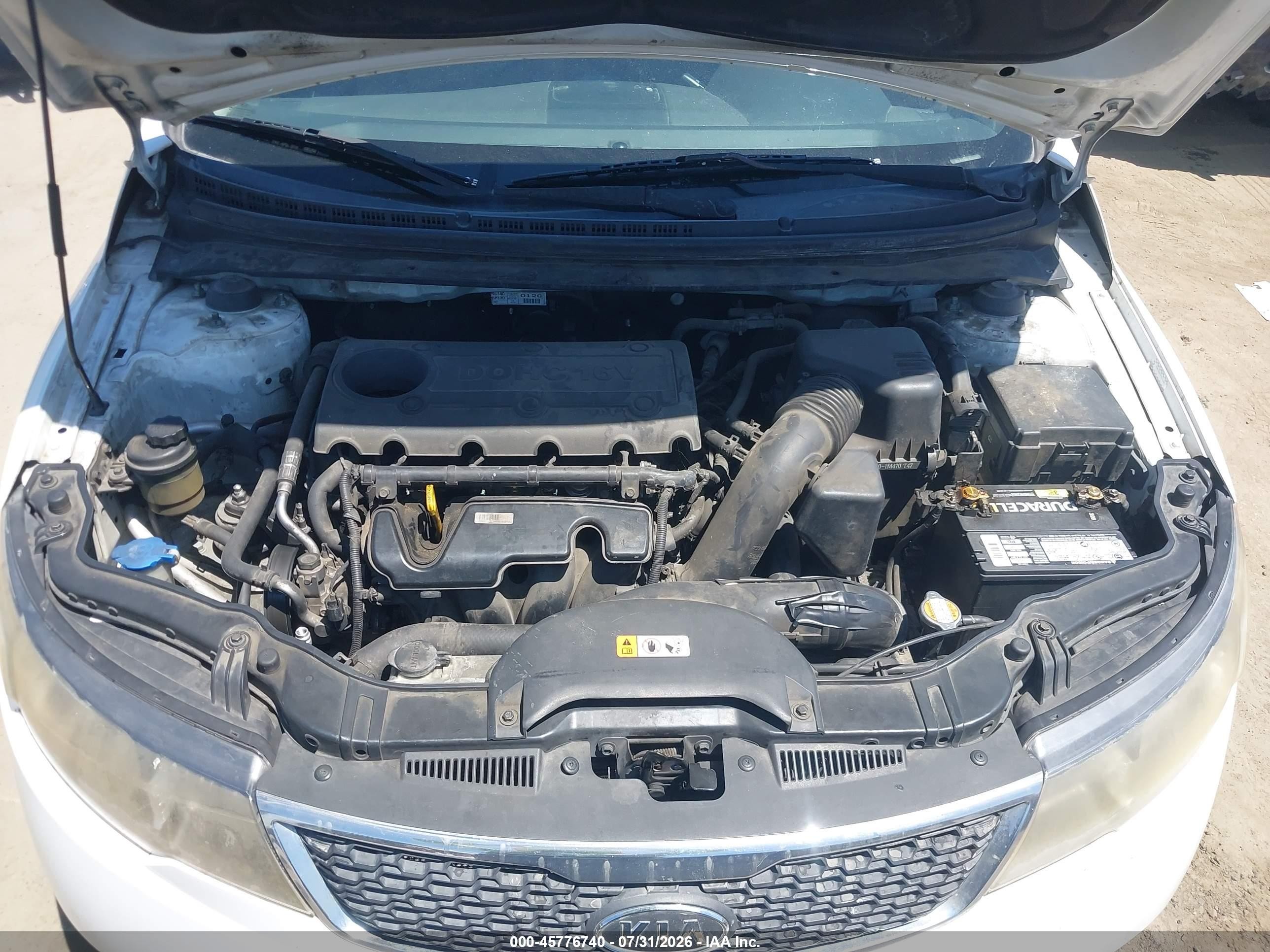 2012 Kia Forte Ex White vin: KNAFU4A28C5510087
