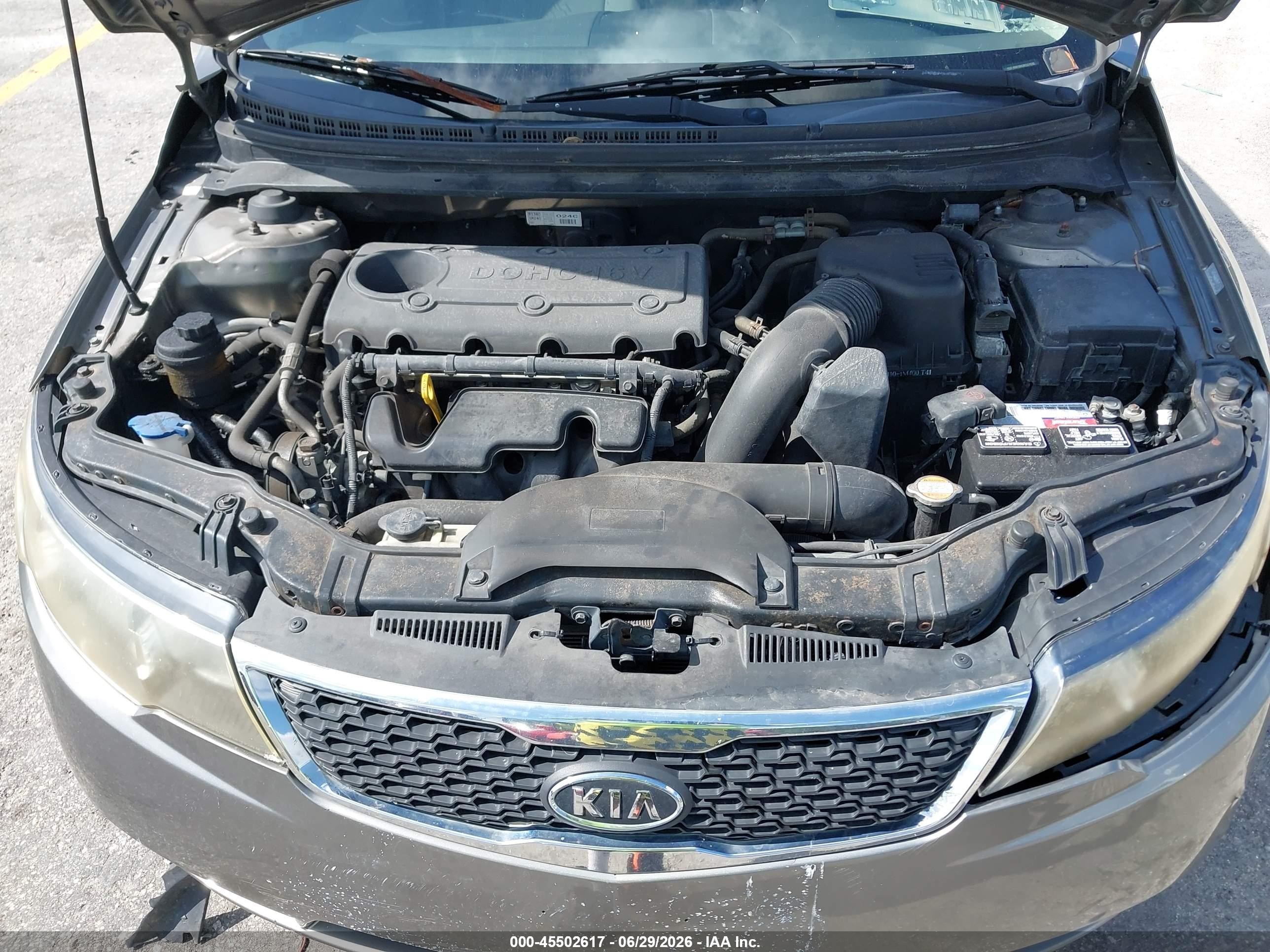 2012 Kia Forte Ex Серый vin: KNAFU4A28C5570581