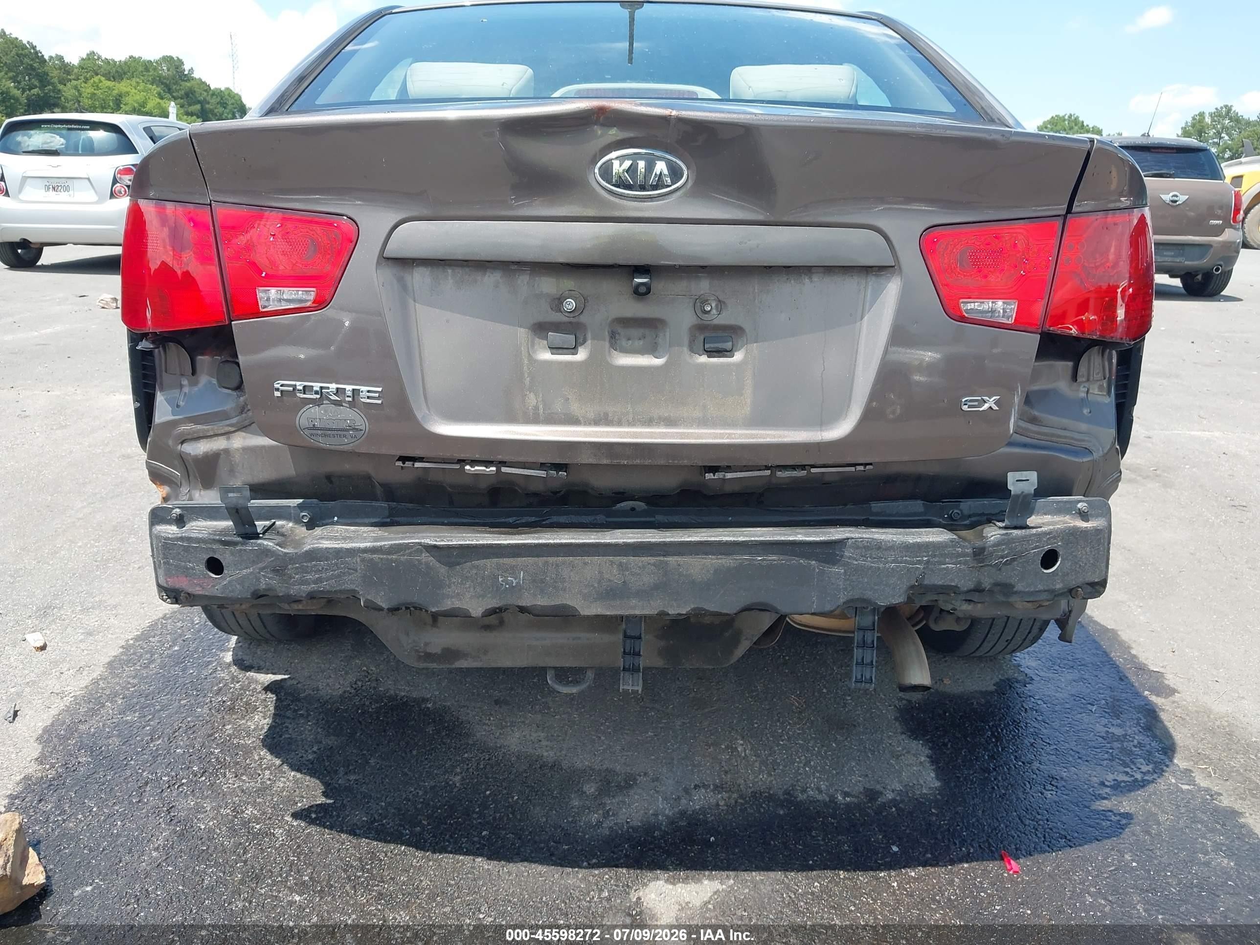 2013 Kia Forte Ex Brown vin: KNAFU4A28D5656037