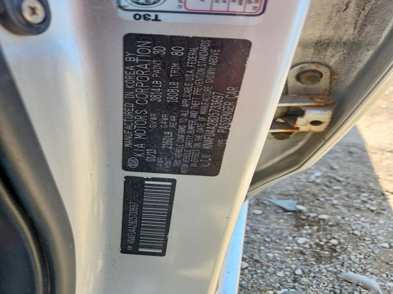2013 Kia Forte Ex Silver vin: KNAFU4A28D5733697