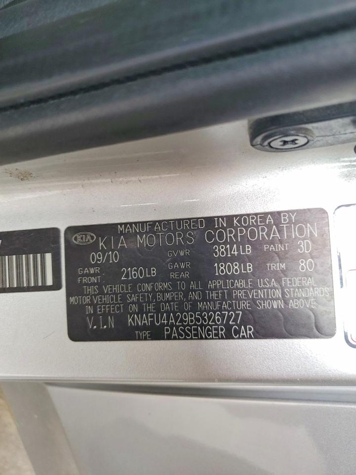 2011 Kia Forte Ex Silver vin: KNAFU4A29B5326727