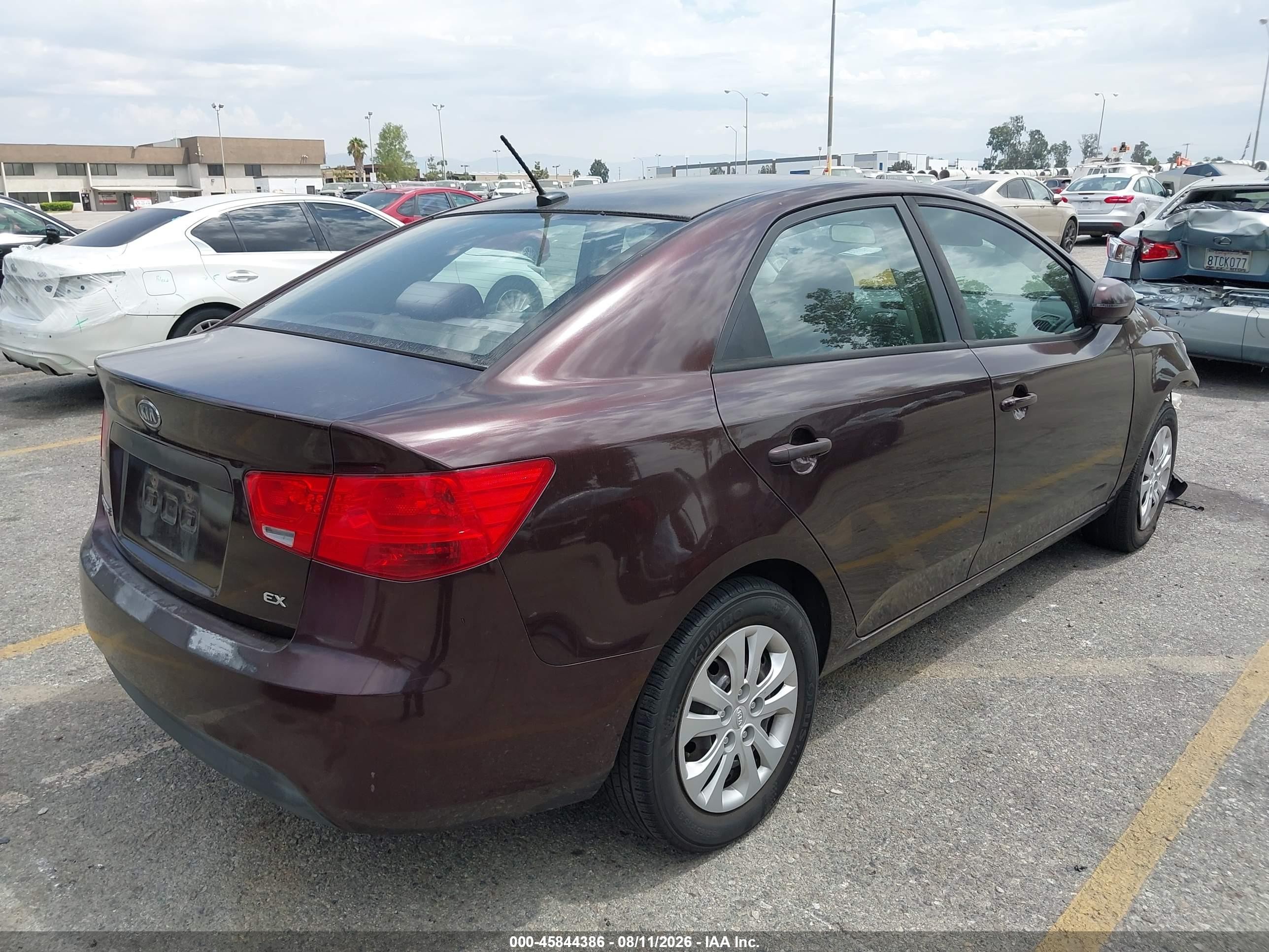 2011 Kia Forte Ex Burgundy vin: KNAFU4A29B5360585