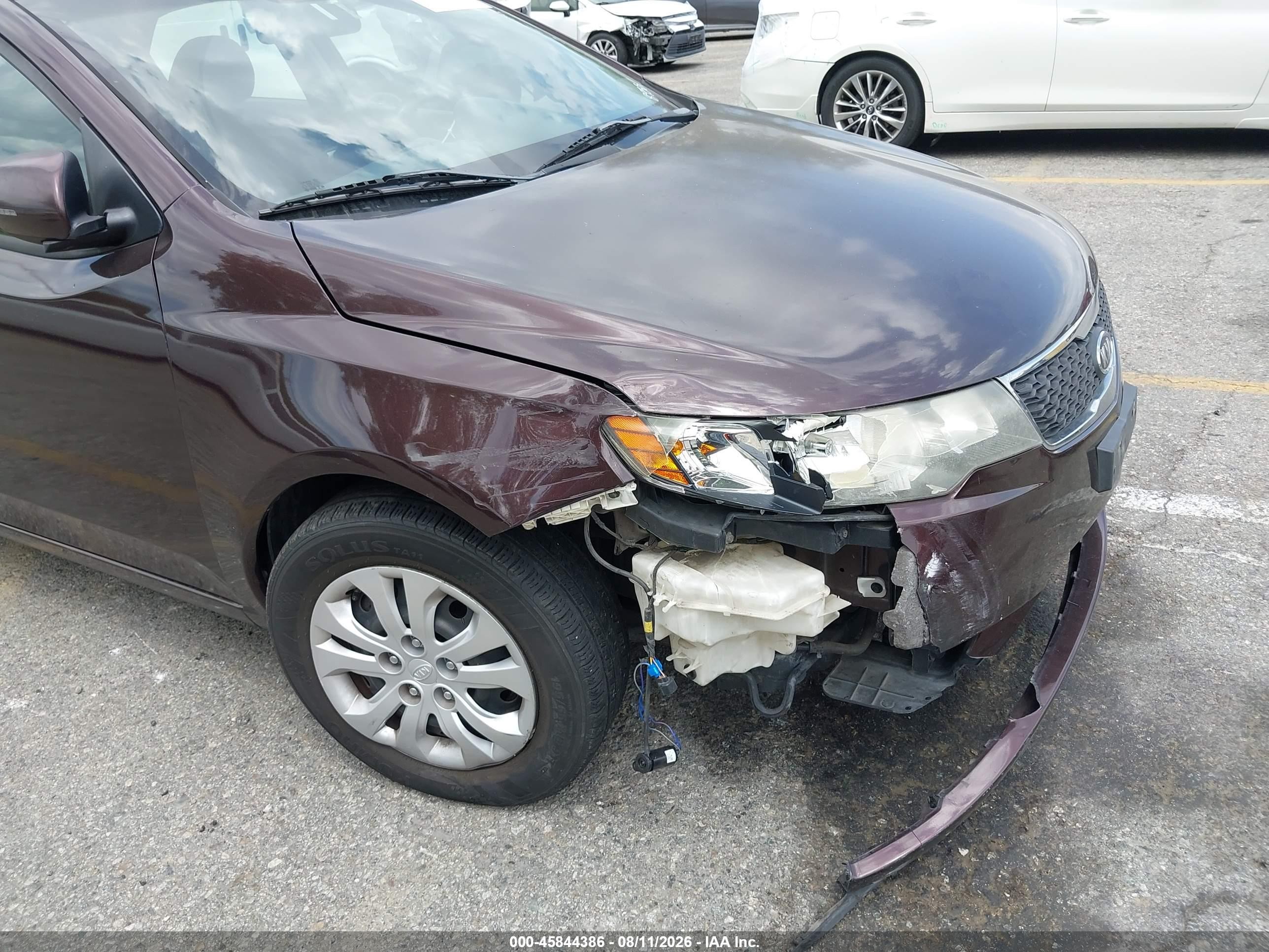 2011 Kia Forte Ex Burgundy vin: KNAFU4A29B5360585