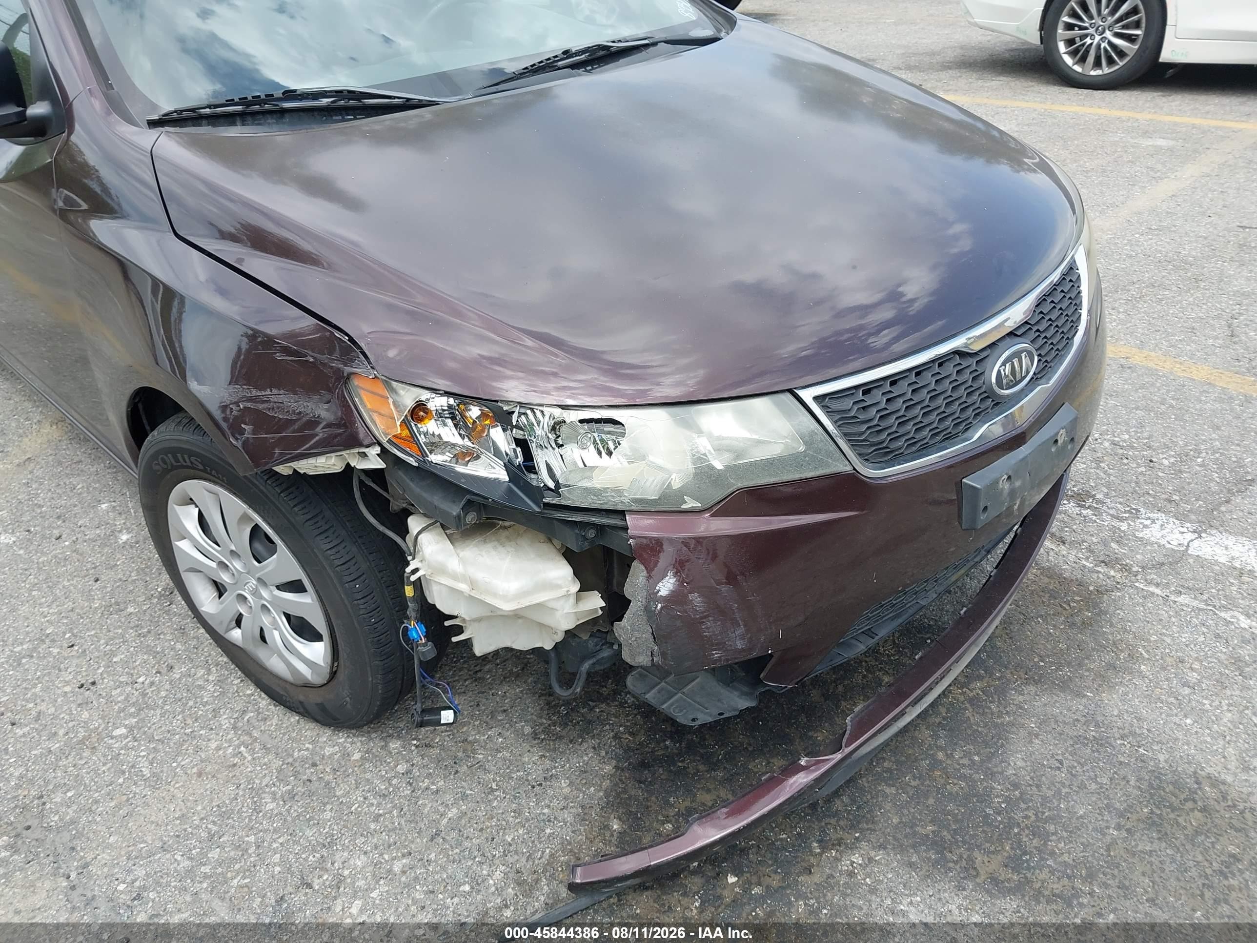 2011 Kia Forte Ex Burgundy vin: KNAFU4A29B5360585