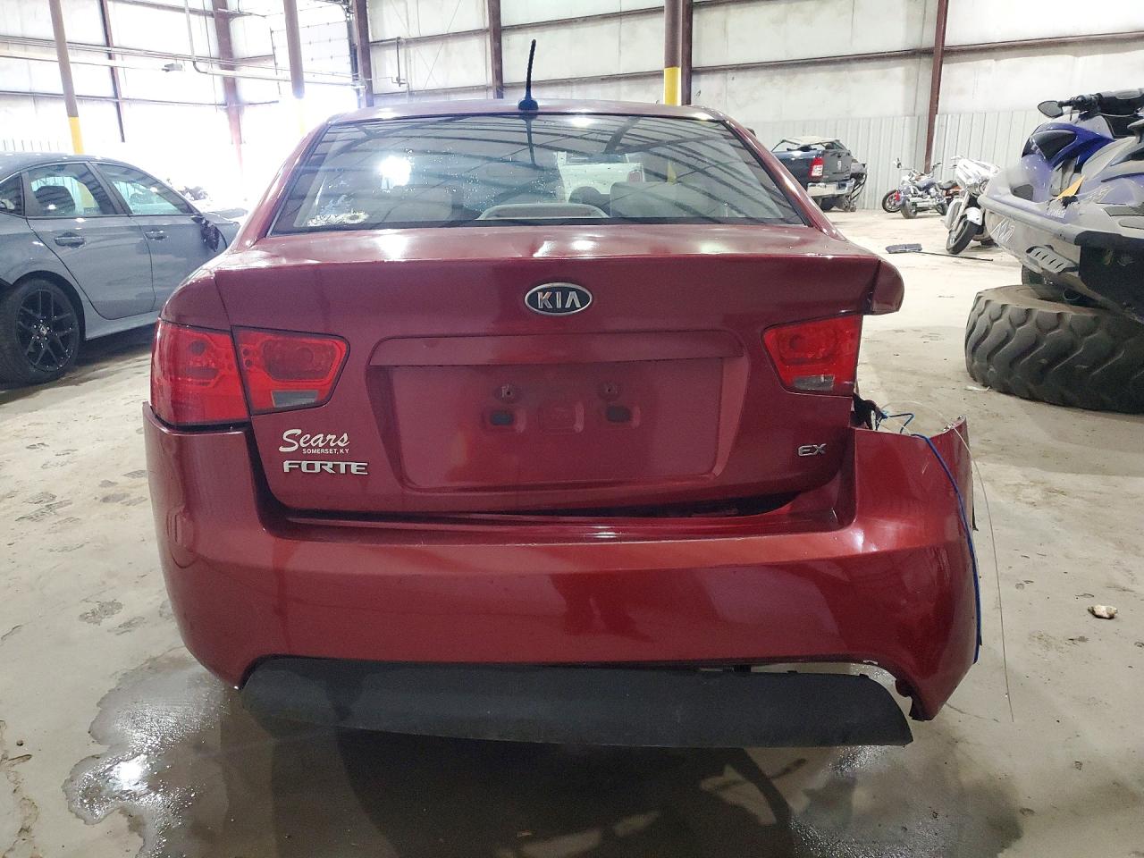 2010 Kia Forte Ex Burgundy vin: KNAFU4A2XA5055420
