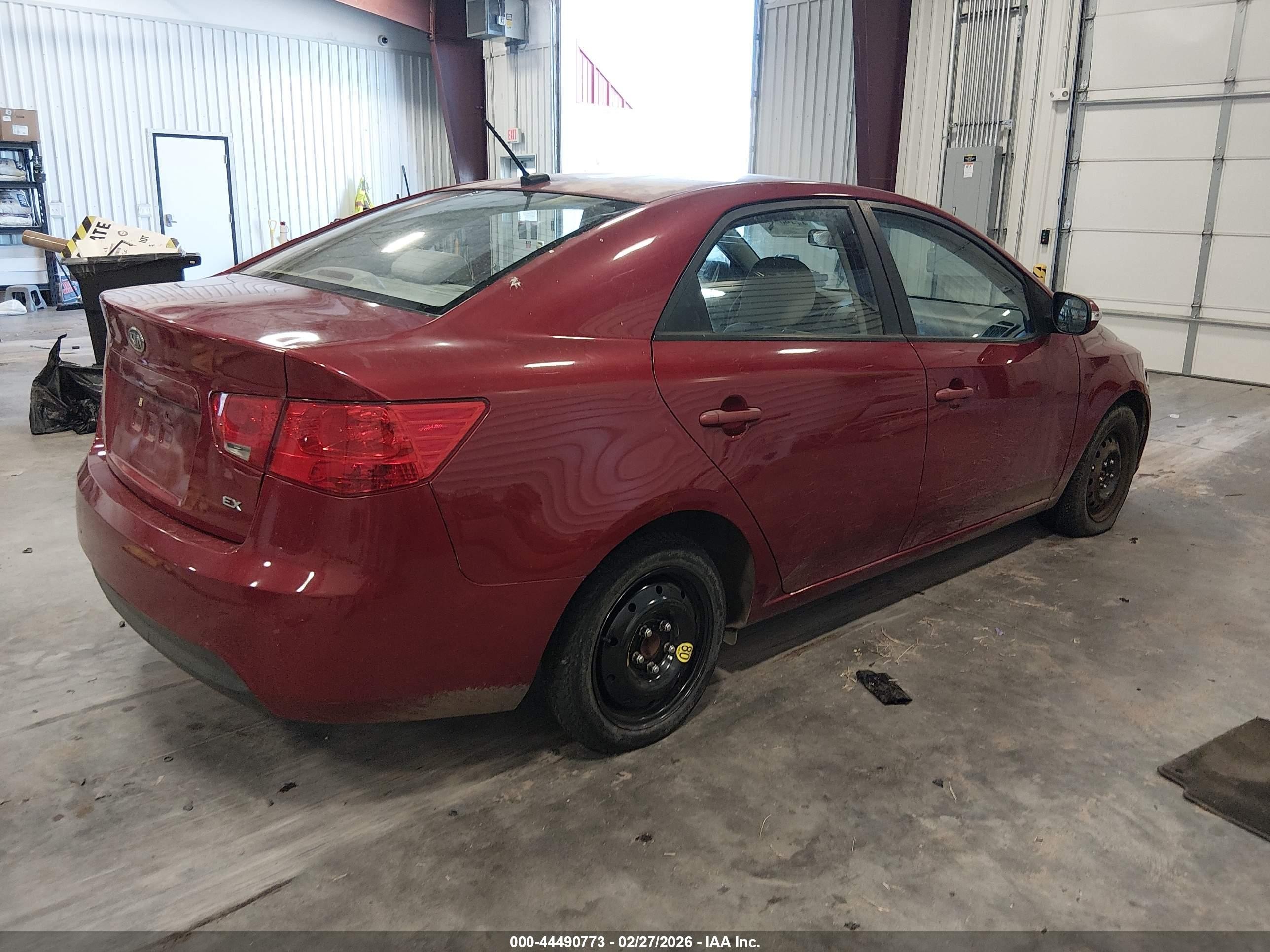 2010 Kia Forte Ex Red vin: KNAFU4A2XA5055546