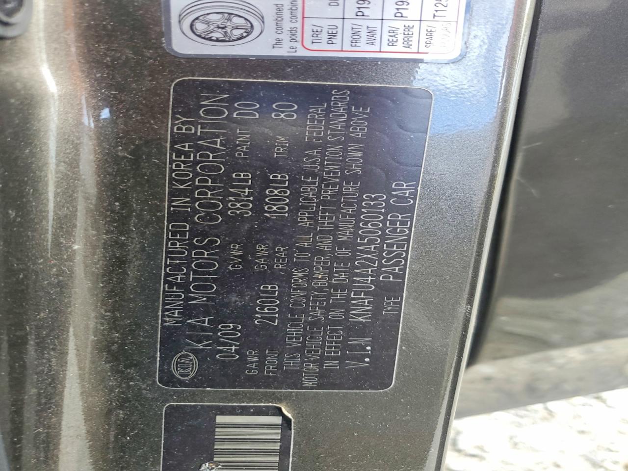 2010 Kia Forte Ex Gray vin: KNAFU4A2XA5060133