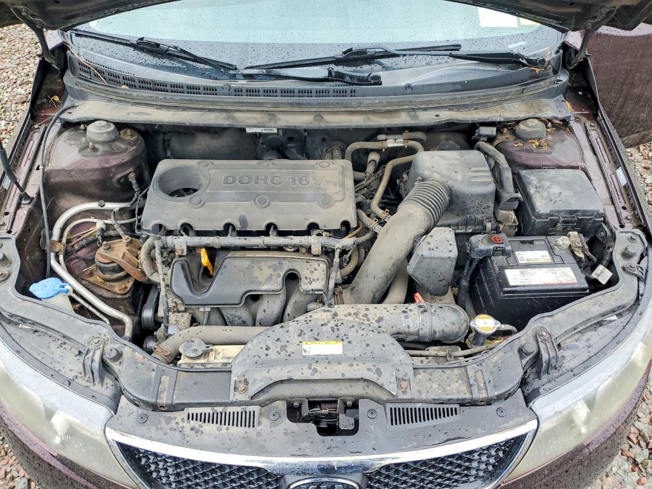 2010 Kia Forte Ex Burgundy vin: KNAFU4A2XA5174441