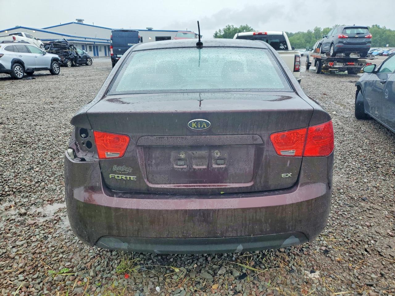 2010 Kia Forte Ex Burgundy vin: KNAFU4A2XA5174441