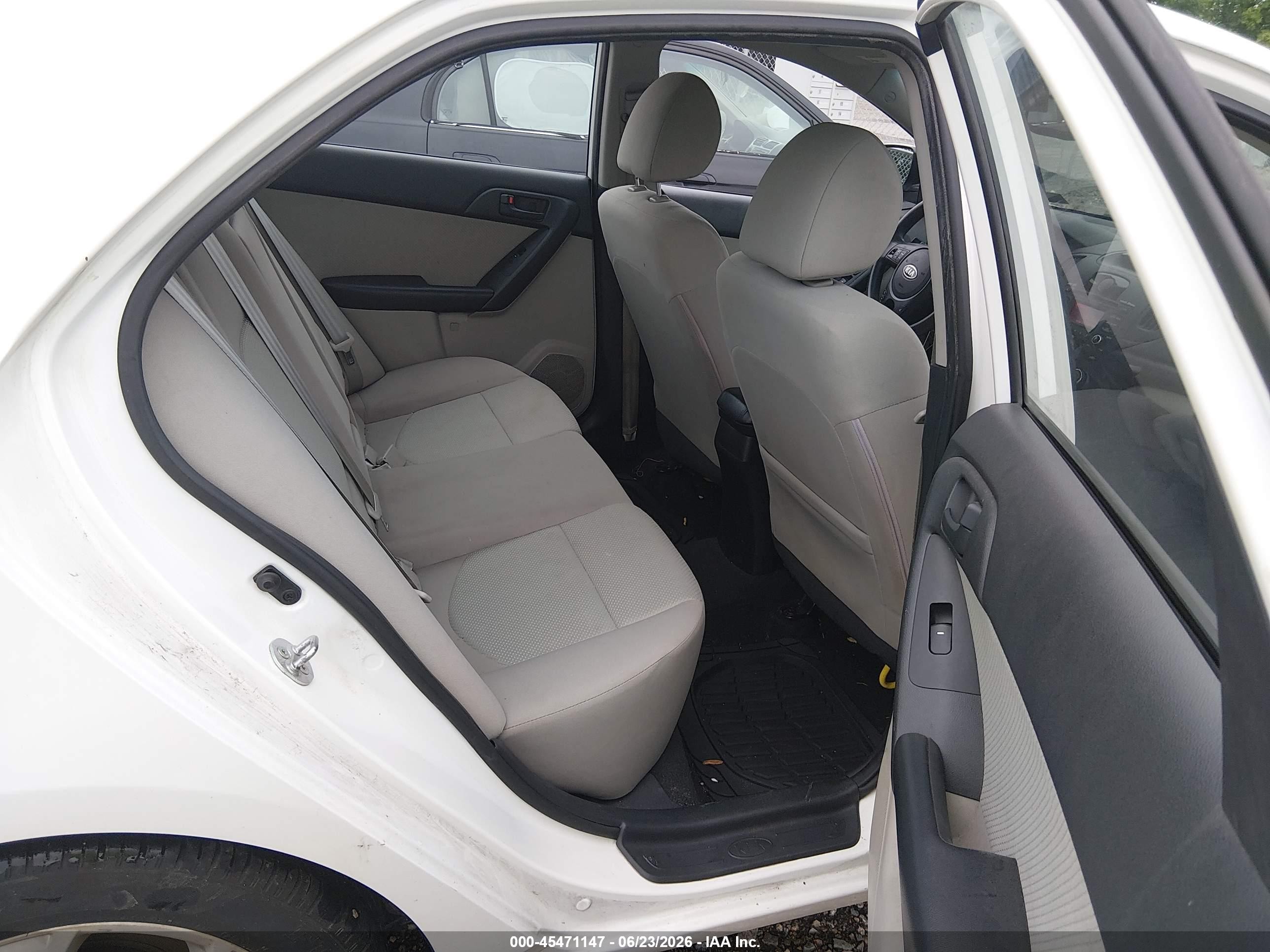 2010 Kia Forte Ex White vin: KNAFU4A2XA5231480