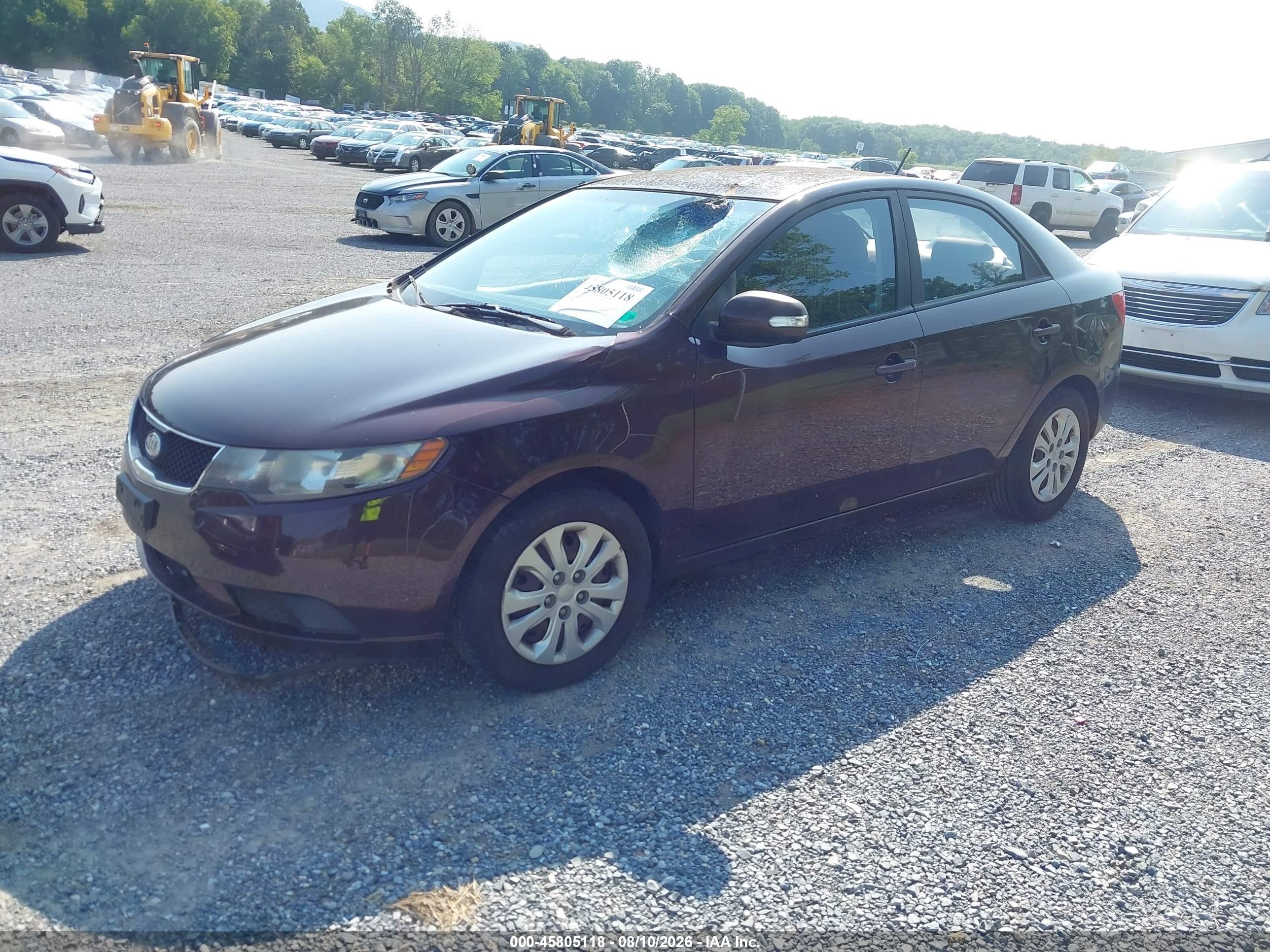 2010 Kia Forte Ex Red vin: KNAFU4A2XA5815510