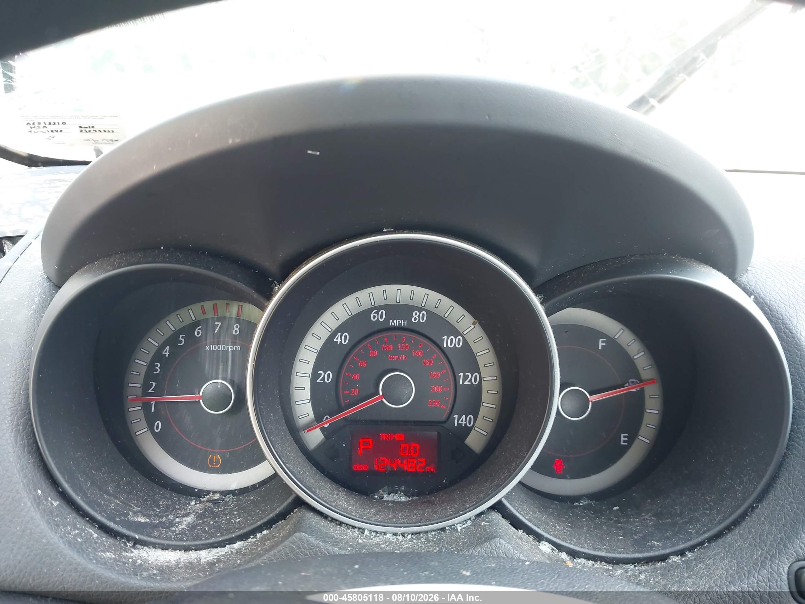 2010 Kia Forte Ex Red vin: KNAFU4A2XA5815510