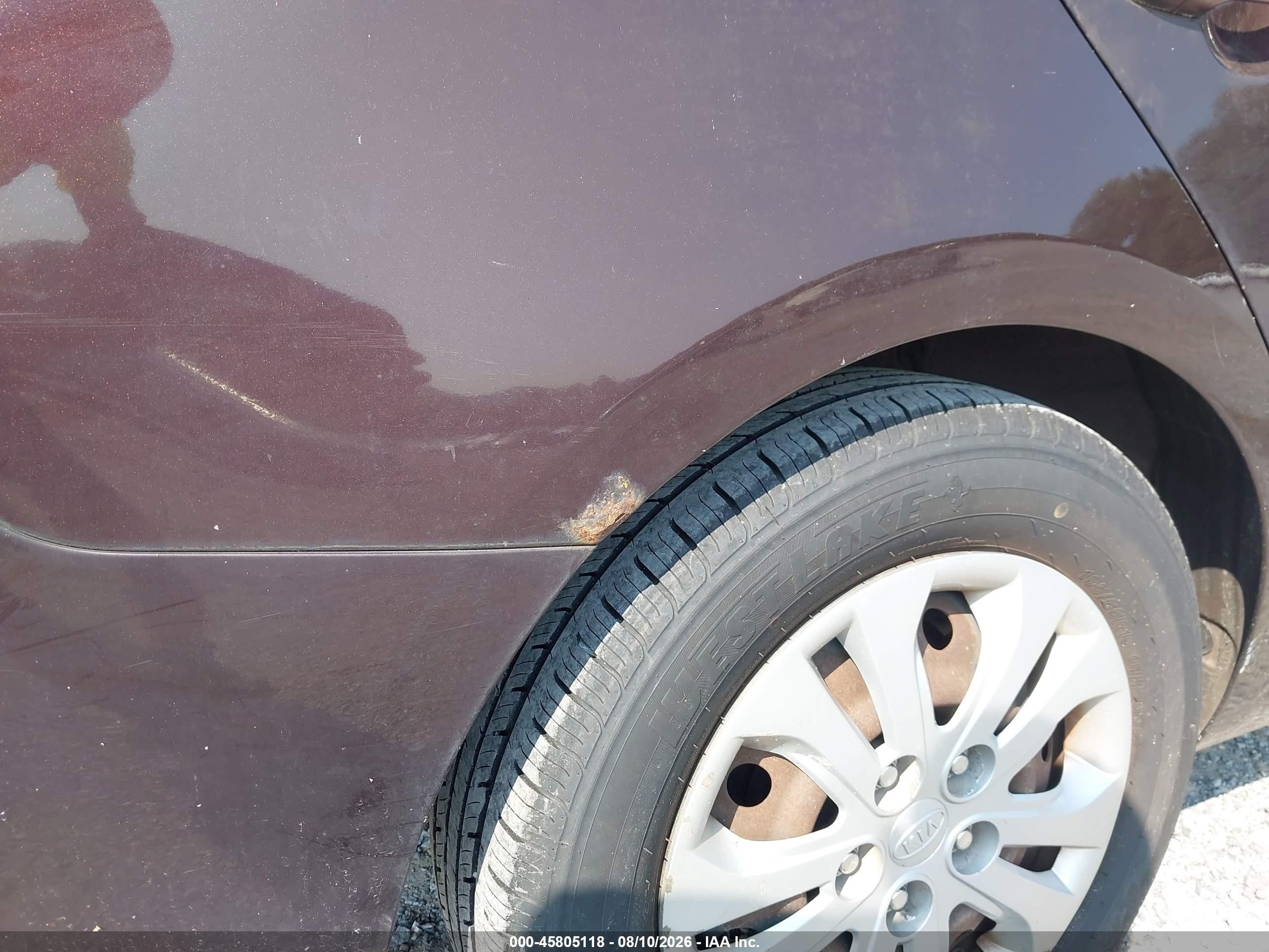 2010 Kia Forte Ex Red vin: KNAFU4A2XA5815510