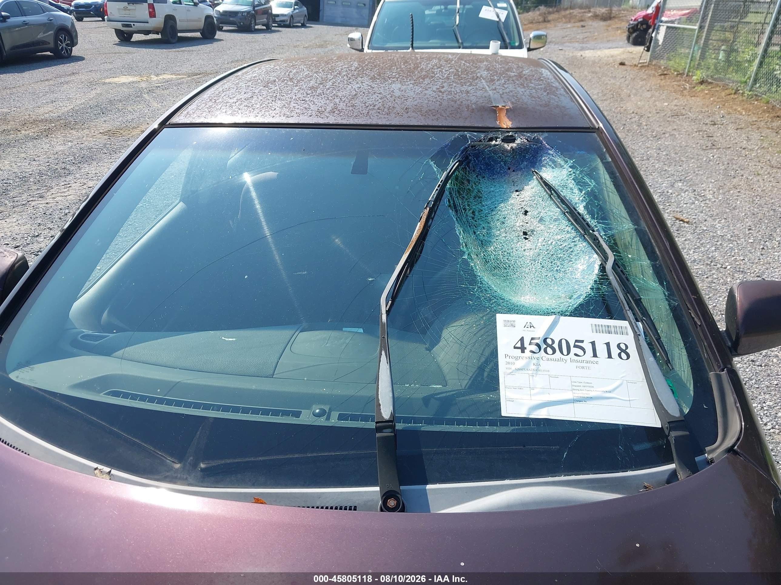 2010 Kia Forte Ex Red vin: KNAFU4A2XA5815510