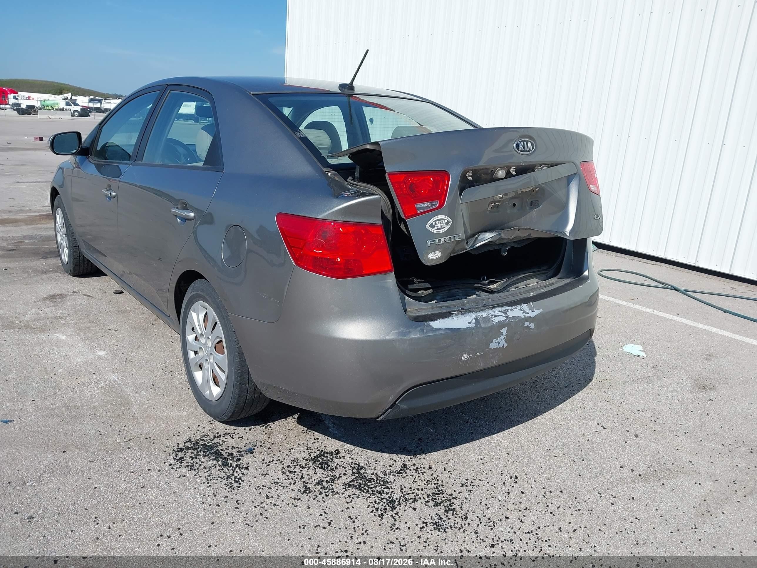 2010 Kia Forte Ex Gray vin: KNAFU4A2XA5860169
