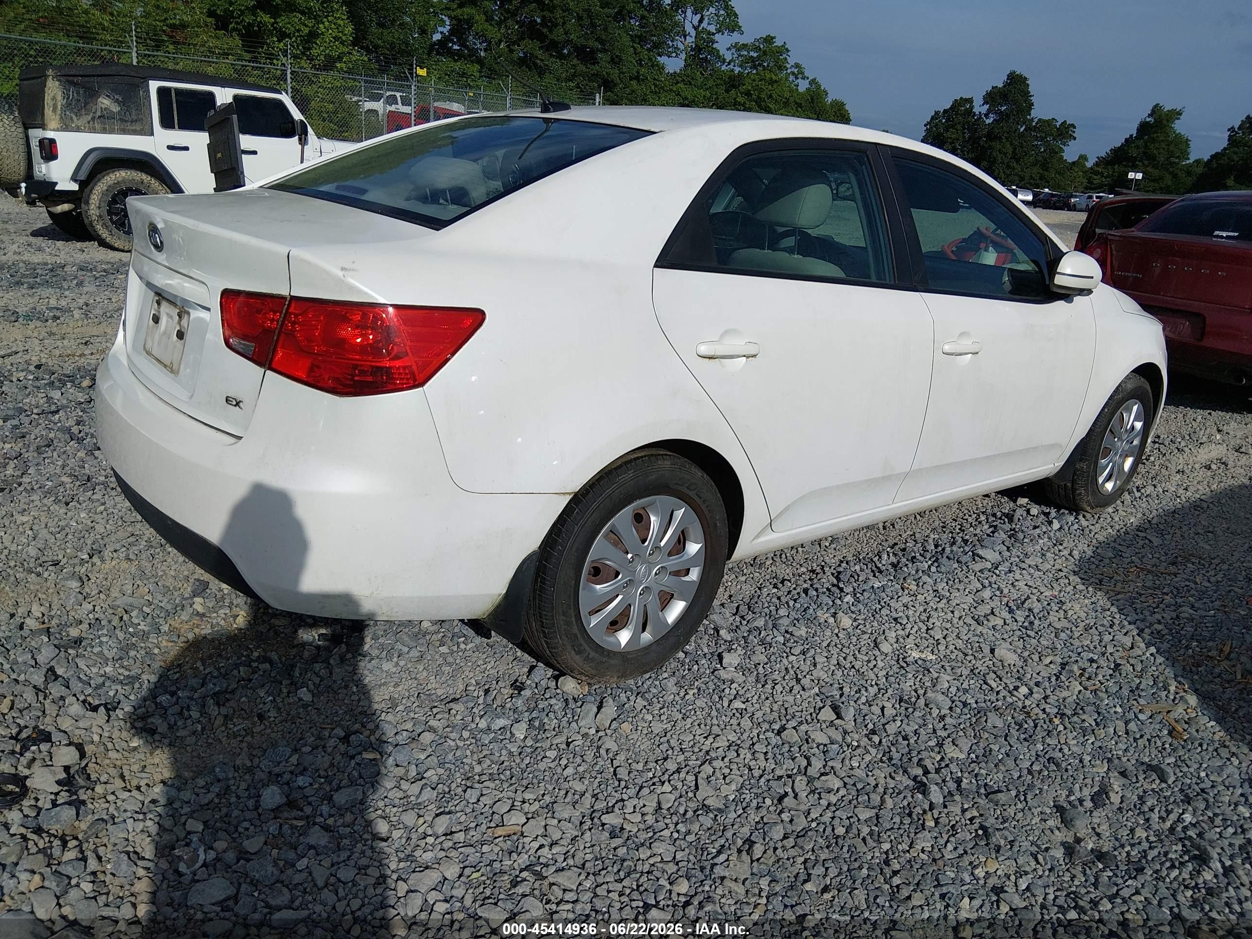 2012 Kia Forte Ex White vin: KNAFU4A2XC5478100