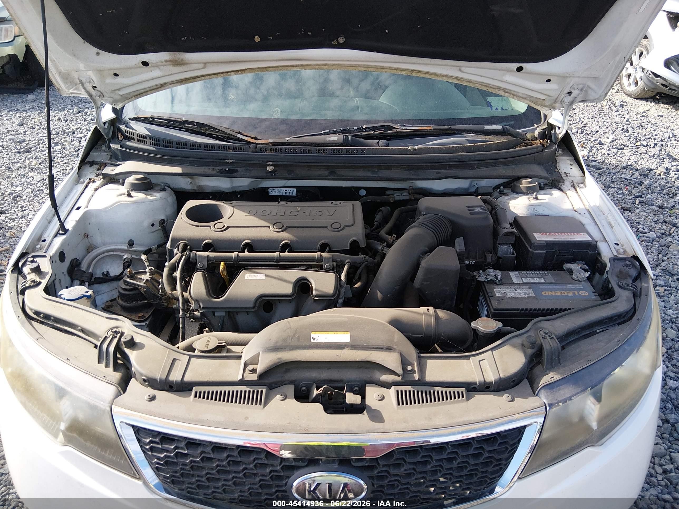2012 Kia Forte Ex White vin: KNAFU4A2XC5478100