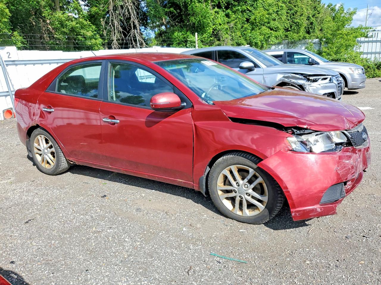 2012 Kia Forte Ex Red vin: KNAFU4A2XC5529644