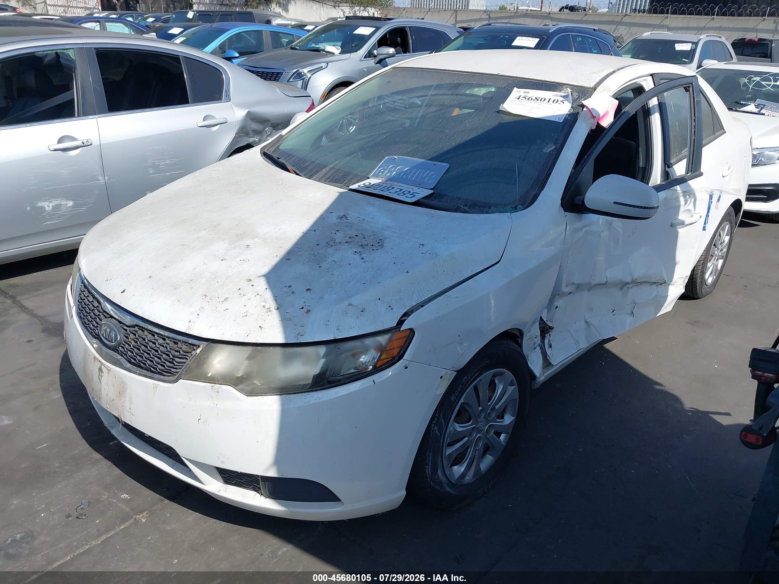 2012 Kia Forte Ex White vin: KNAFU4A2XC5636239