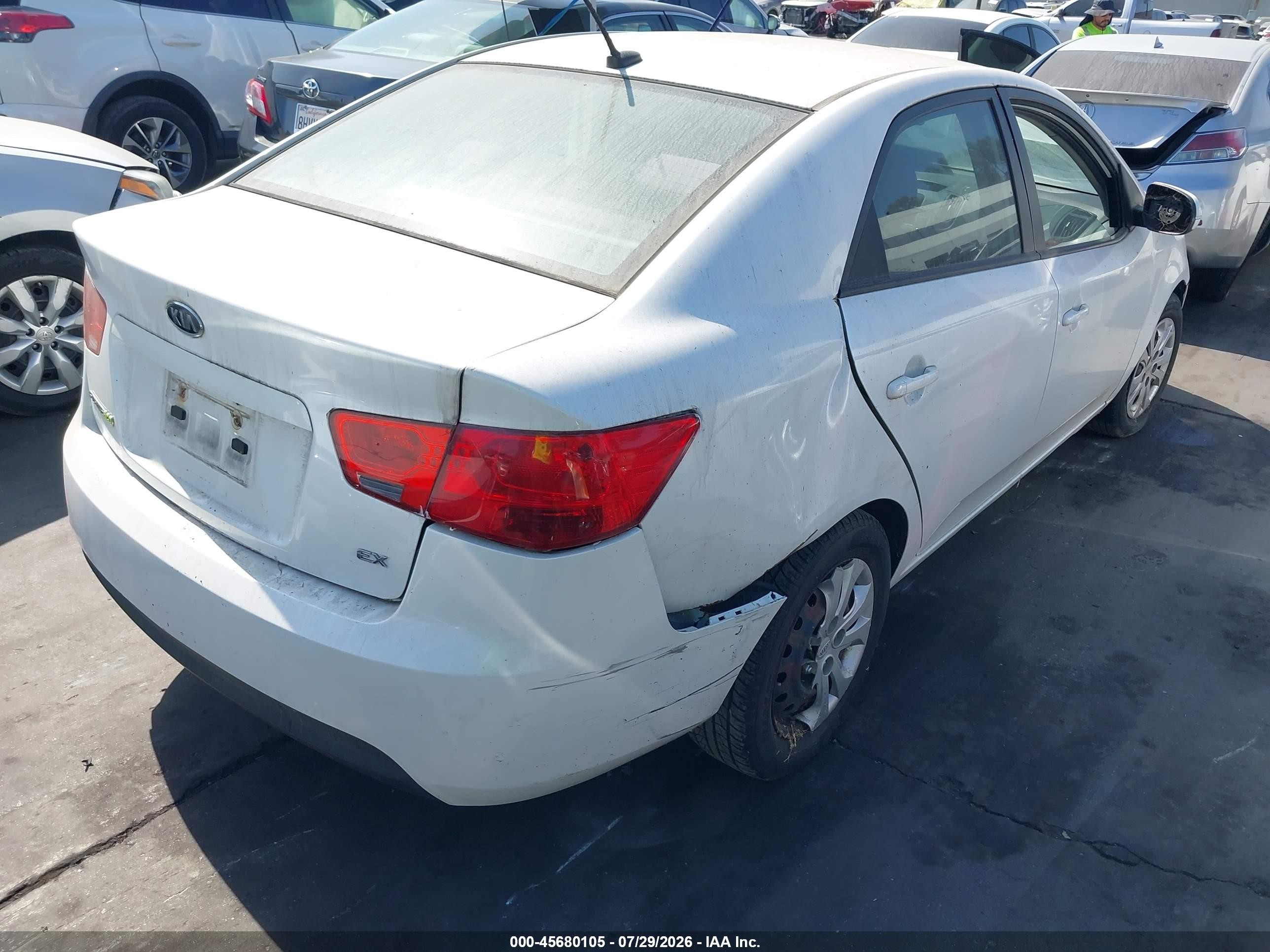 2012 Kia Forte Ex White vin: KNAFU4A2XC5636239