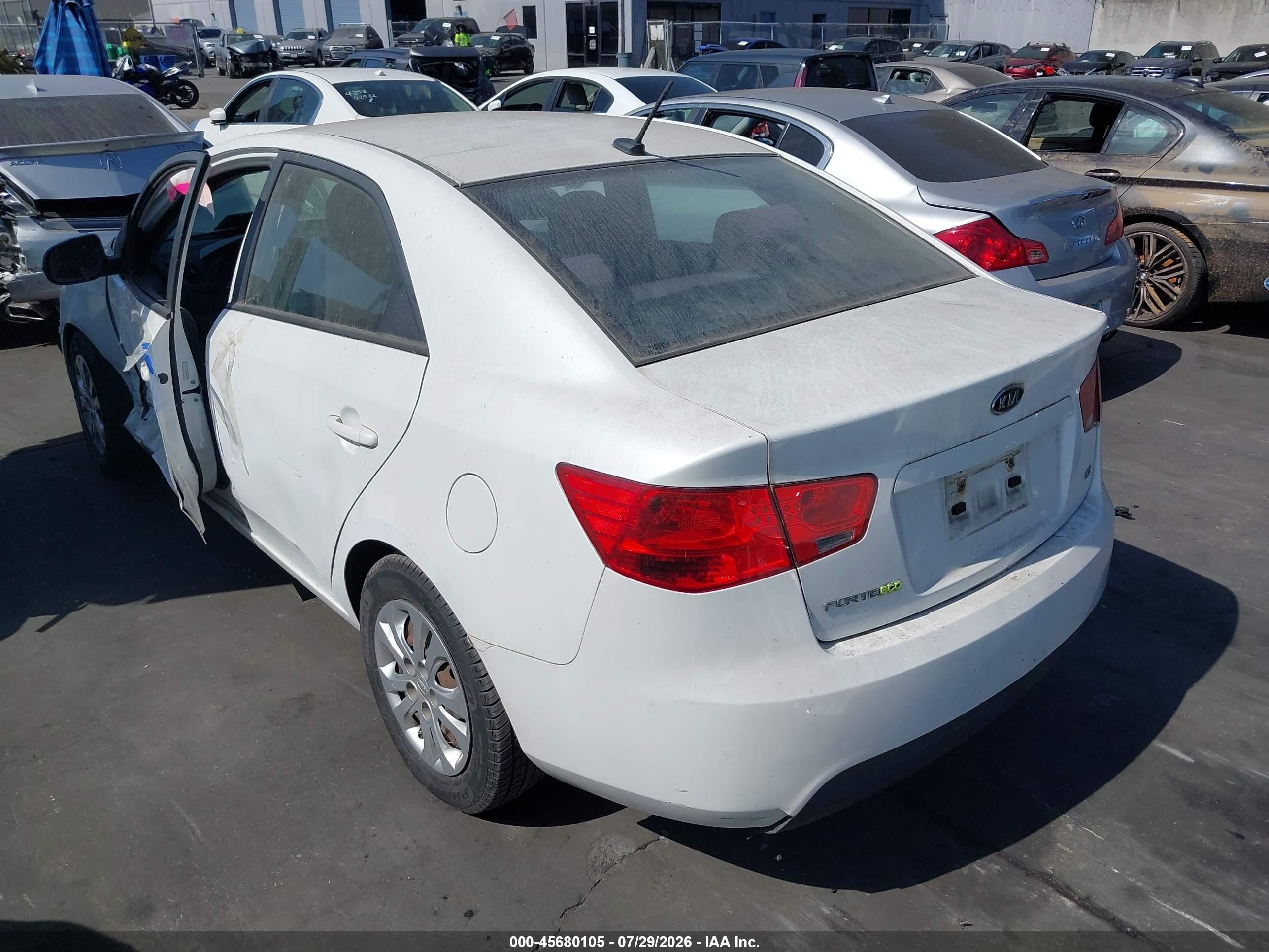 2012 Kia Forte Ex White vin: KNAFU4A2XC5636239