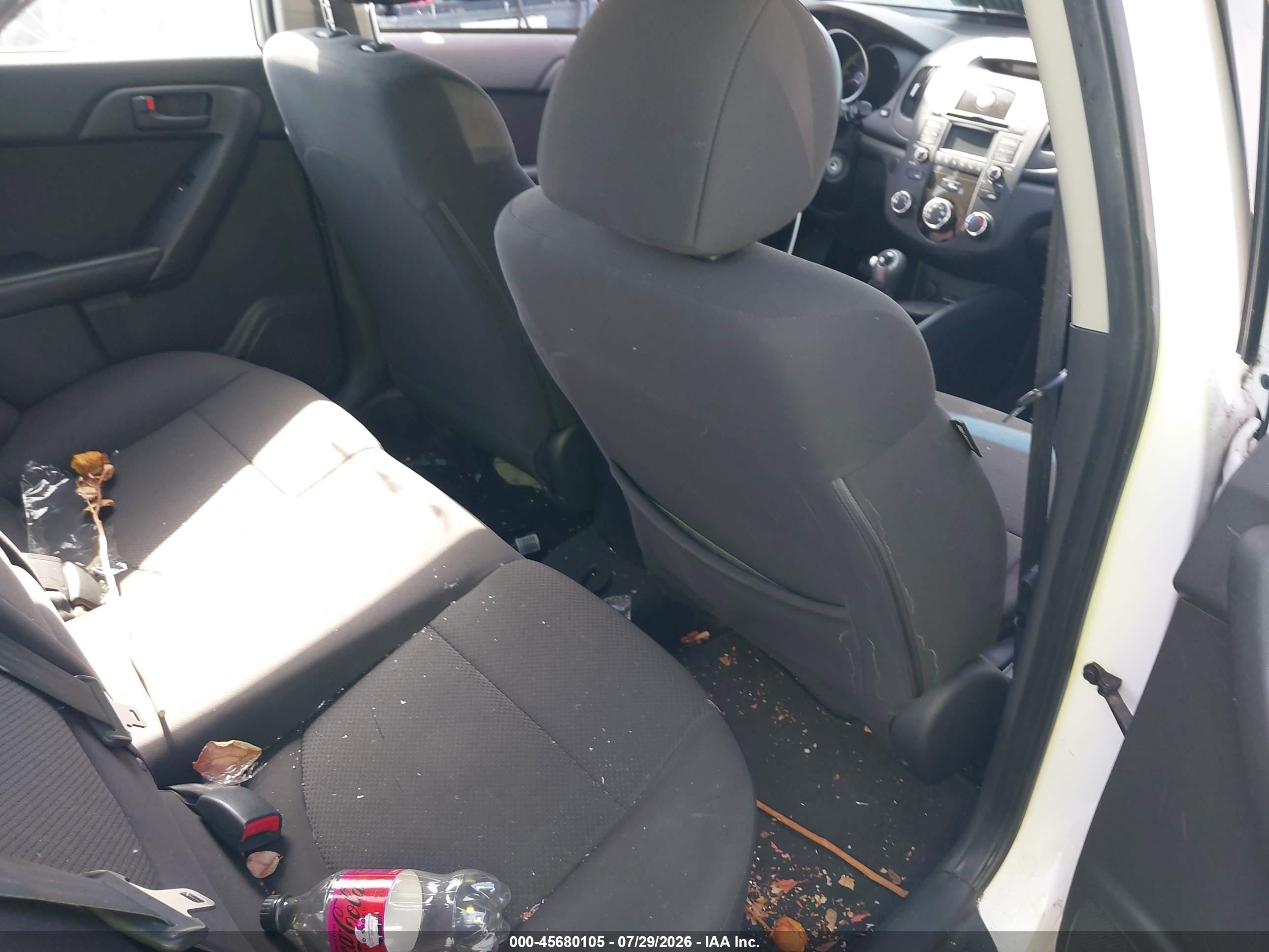 2012 Kia Forte Ex White vin: KNAFU4A2XC5636239